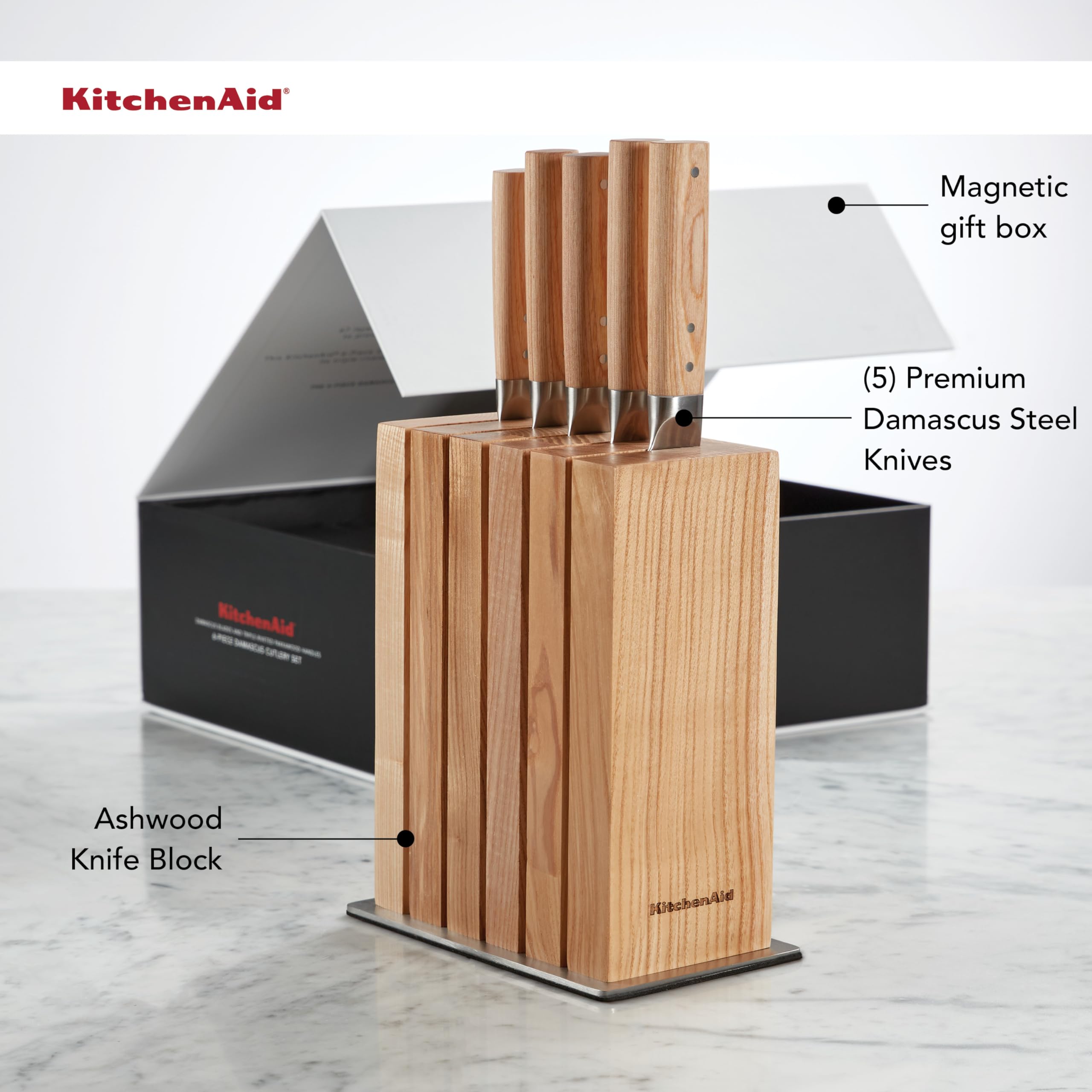 kitchenaid-6-piece-ashwood-forged-knife-block-set-with-aus-10-damascus-steel-bla image 7