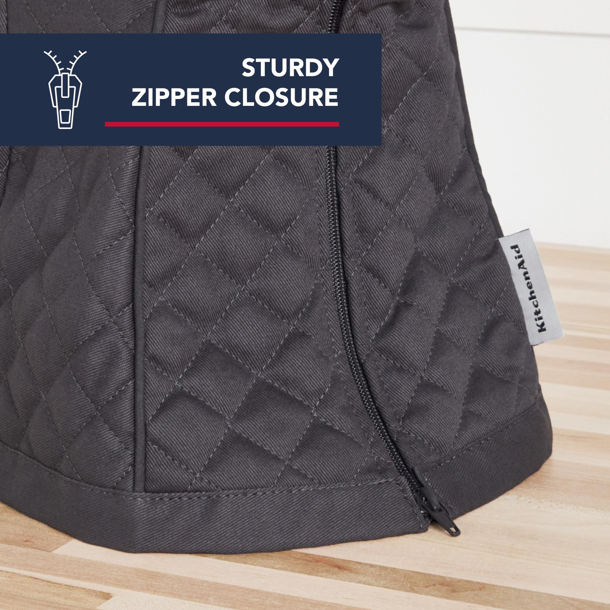 kitchenaid-fitted-tilt-head-stand-mixer-cover-with-storage-pocket-quilted-100-co image 3