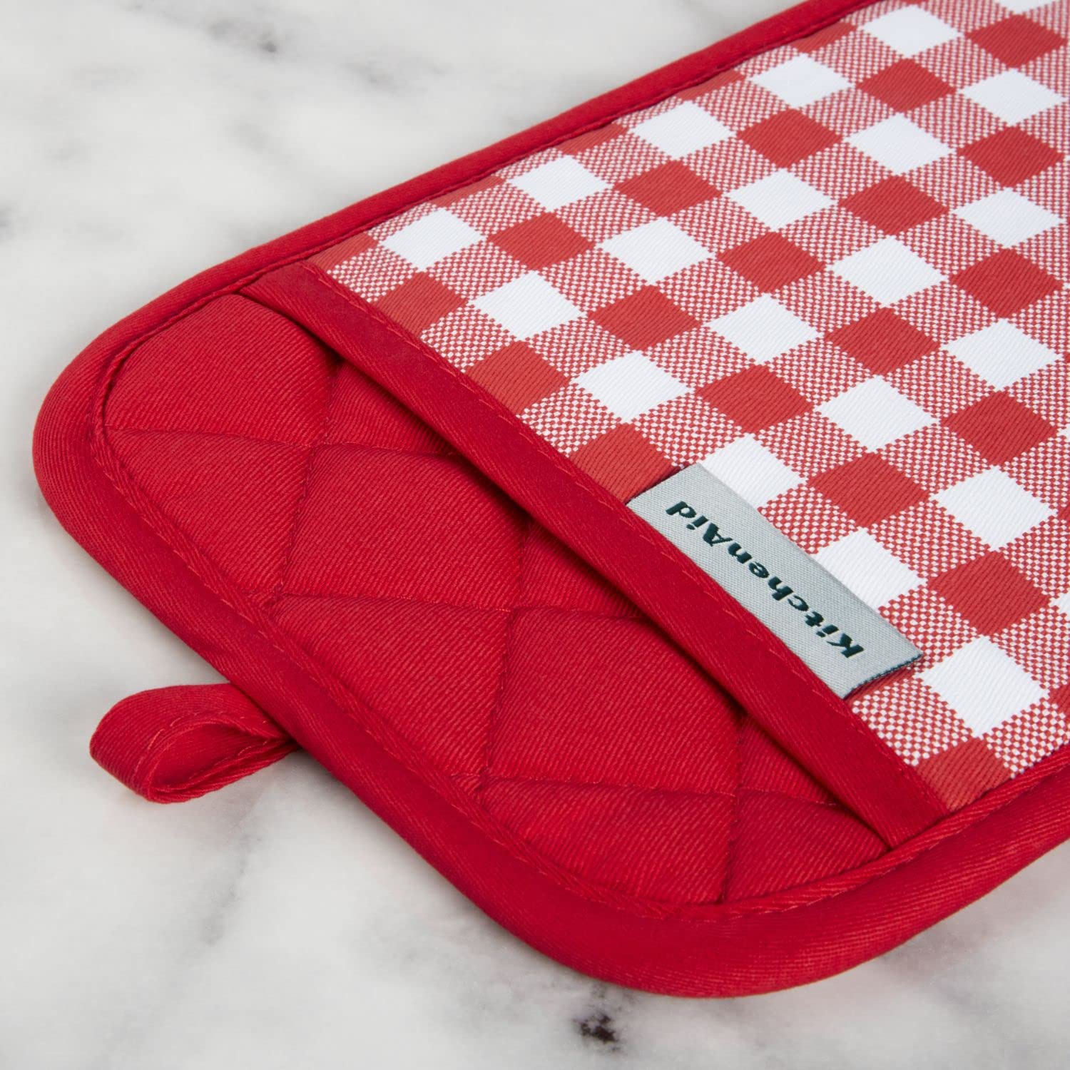 kitchenaid-gingham-pot-holder-2-pack-set-passion-red-7-x10 image 3