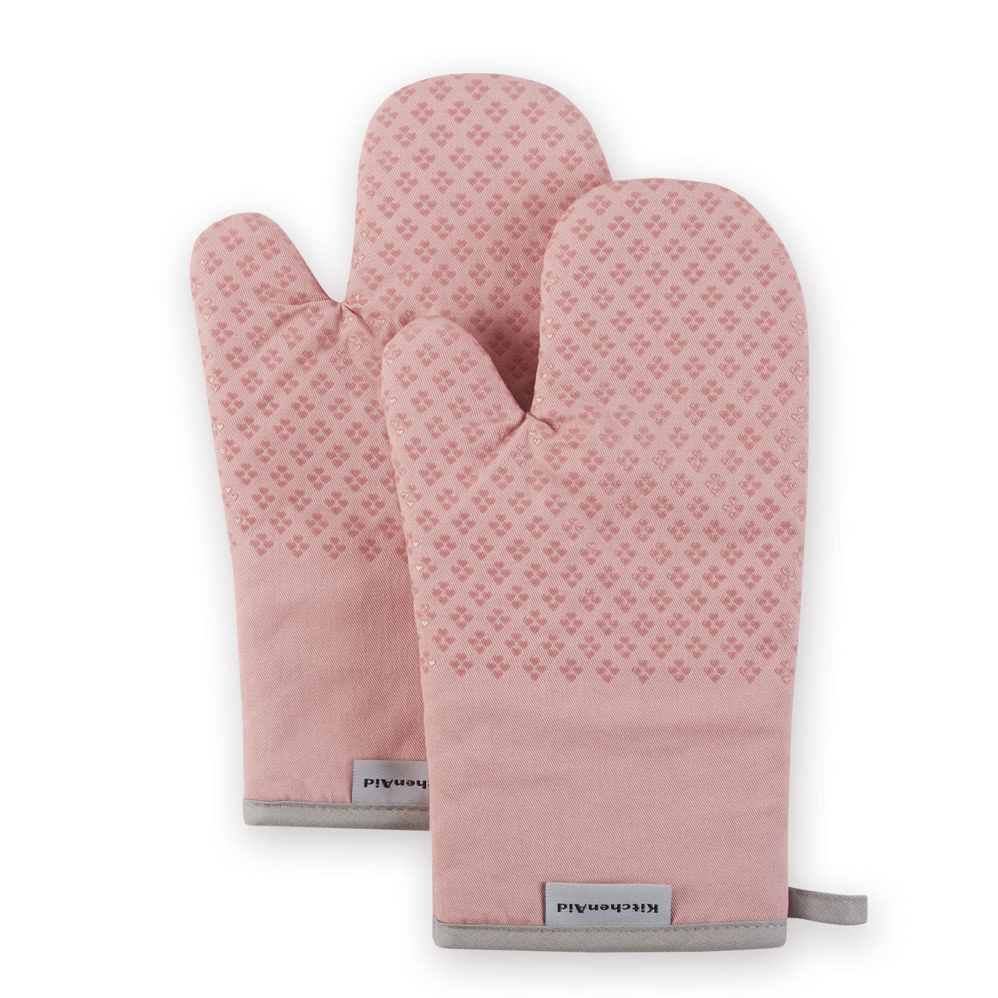 kitchenaid-asteroid-oven-mitt-set-dried-rose-7-x12-5-2-piece-heat-resistant-cott image 1