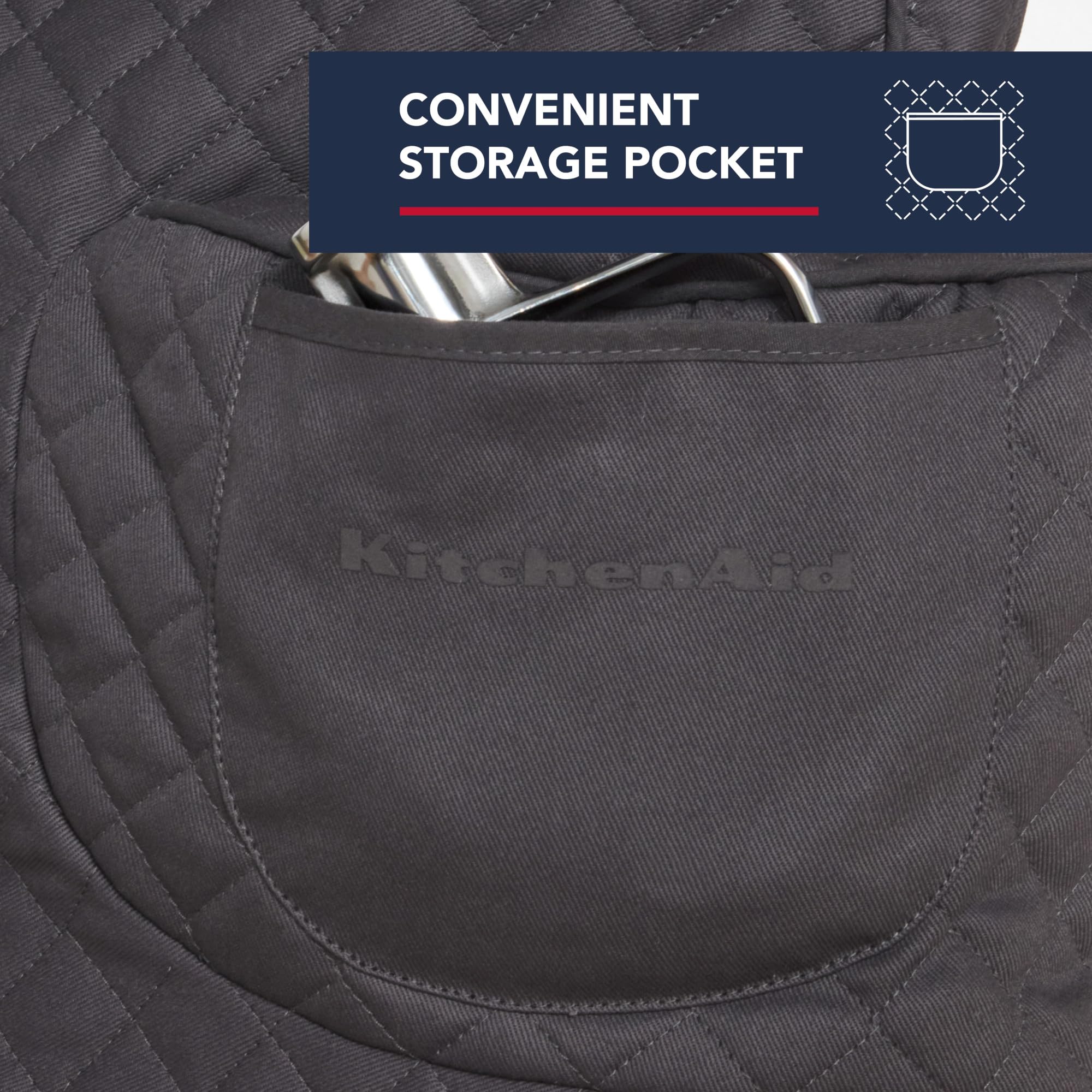 kitchenaid-fitted-tilt-head-stand-mixer-cover-with-storage-pocket-quilted-100-co image 4