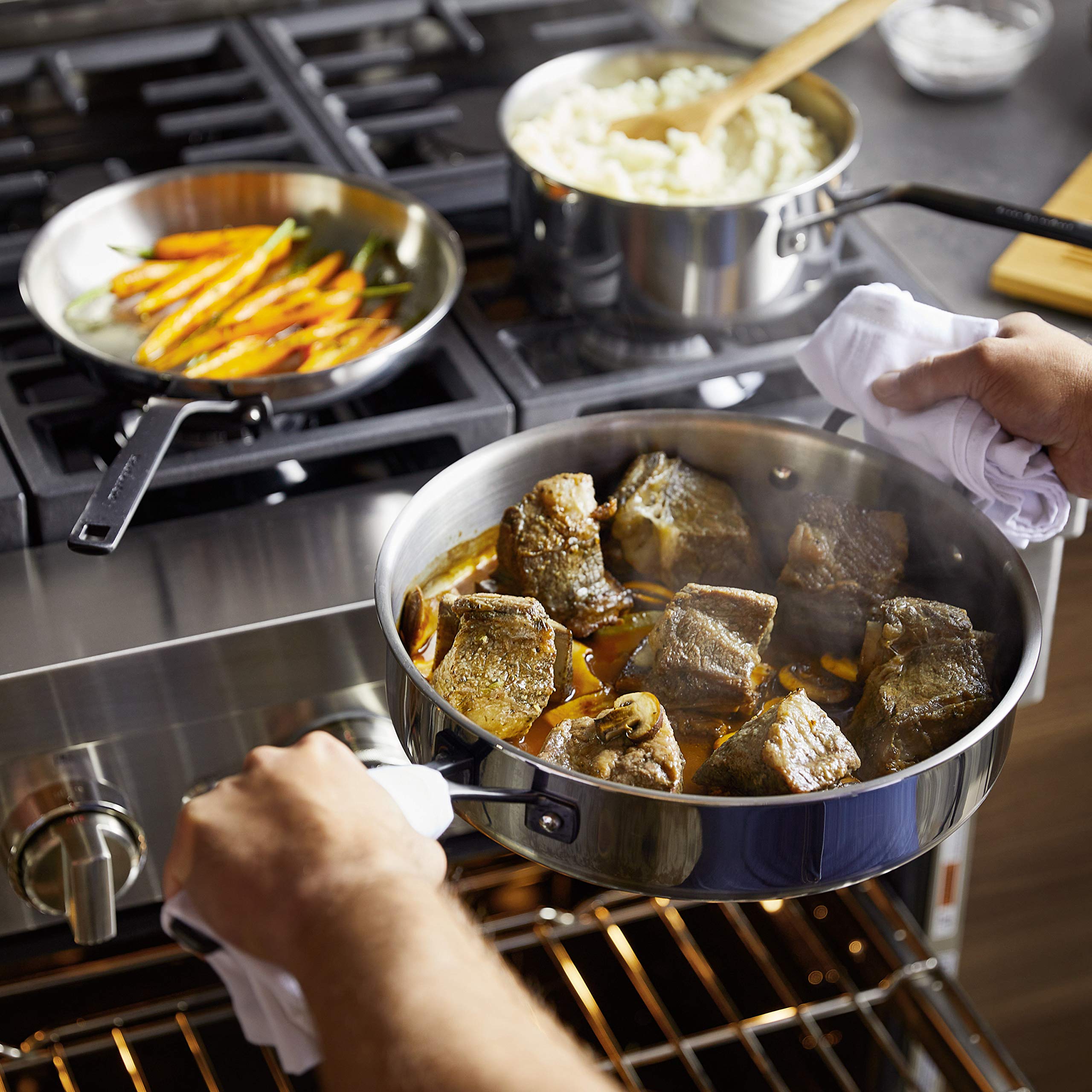 kitchenaid-10-piece-5-ply-clad-stainless-steel-cookware-set-with-induction-compa image 6