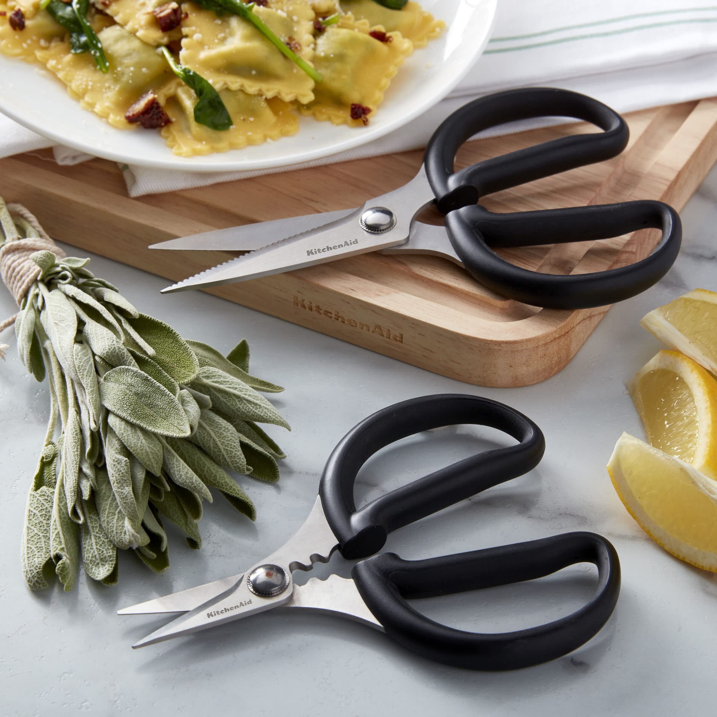 kitchenaid-stainless-steel-all-purpose-utility-and-herb-shears-set-with-soft-tou image 6