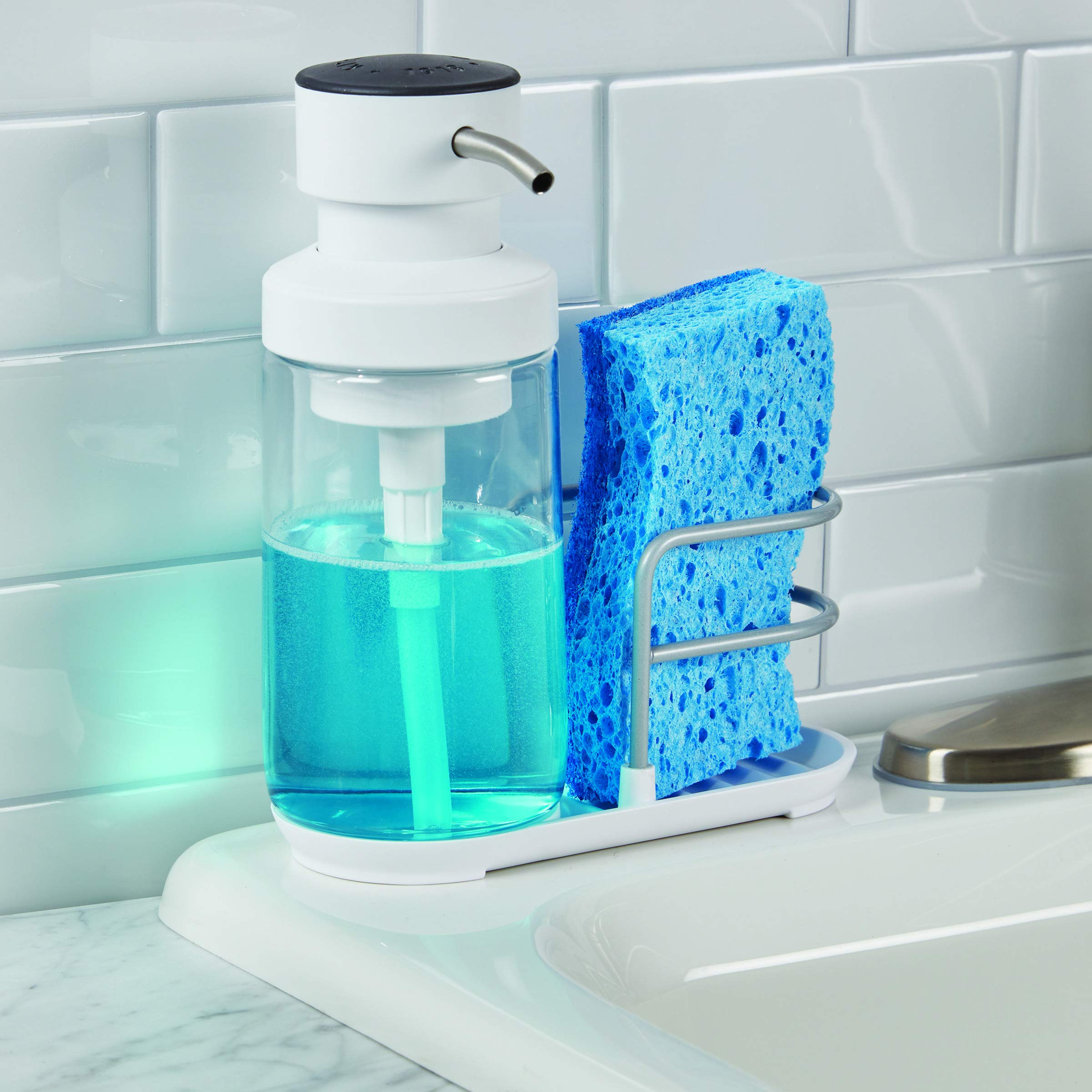 kitchenaid-soap-pump-sponge-caddy-7-inch-white image 3
