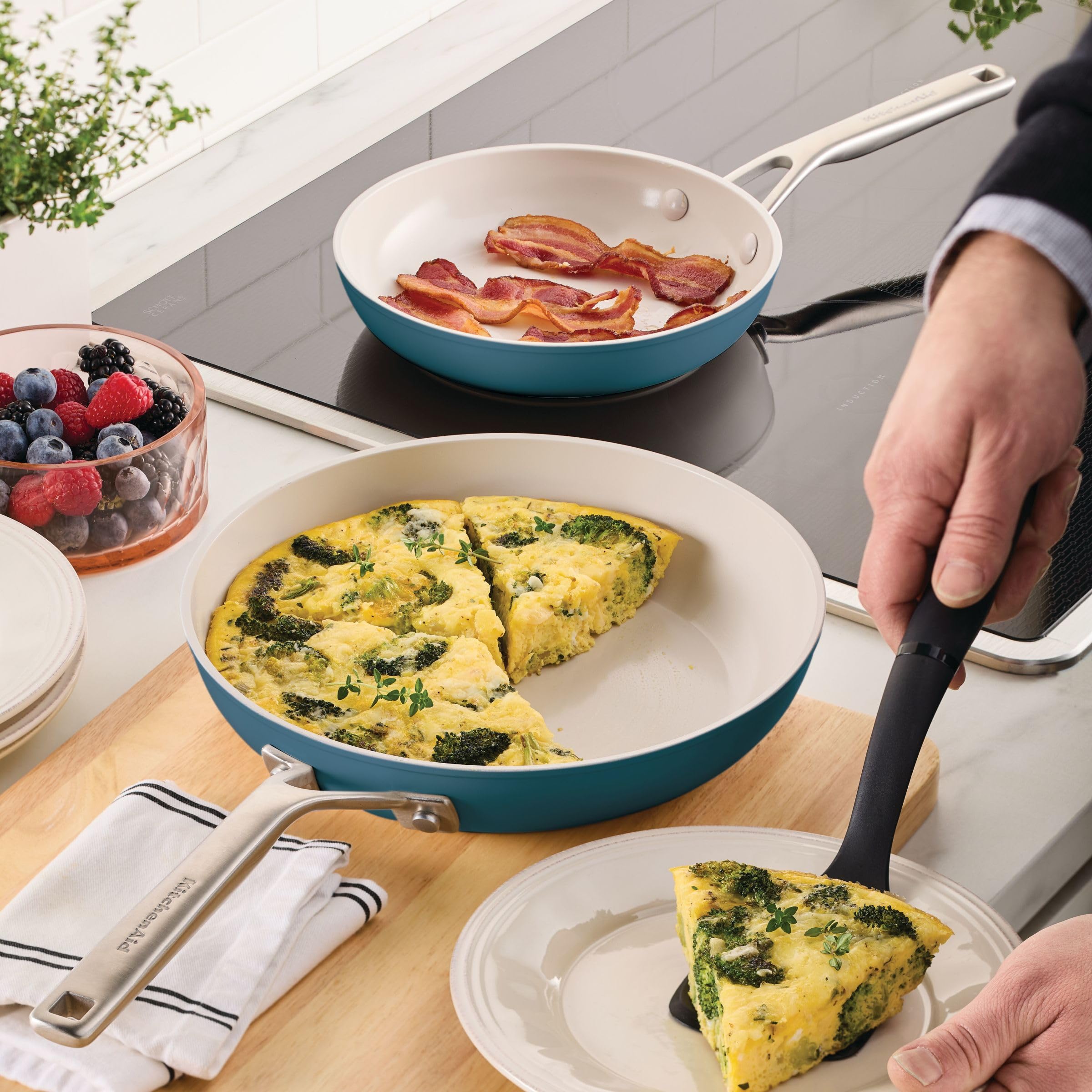 kitchenaid-hard-anodized-ceramic-induction-cookware-skillet-set-2-piece-agave-in image 8