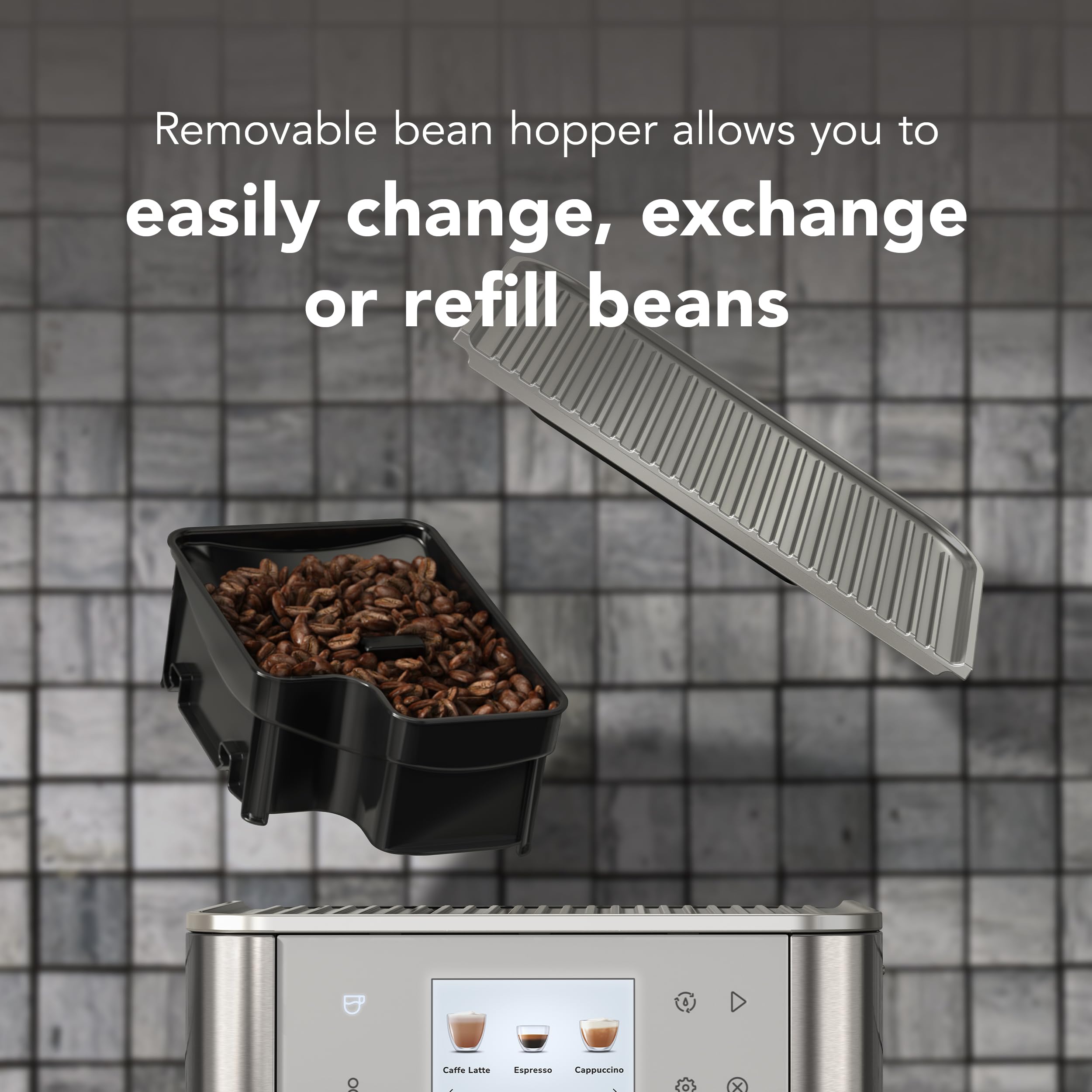 kitchenaid-fully-automatic-espresso-machine-kf7-with-milk-attachment-kes8557sx-s image 5