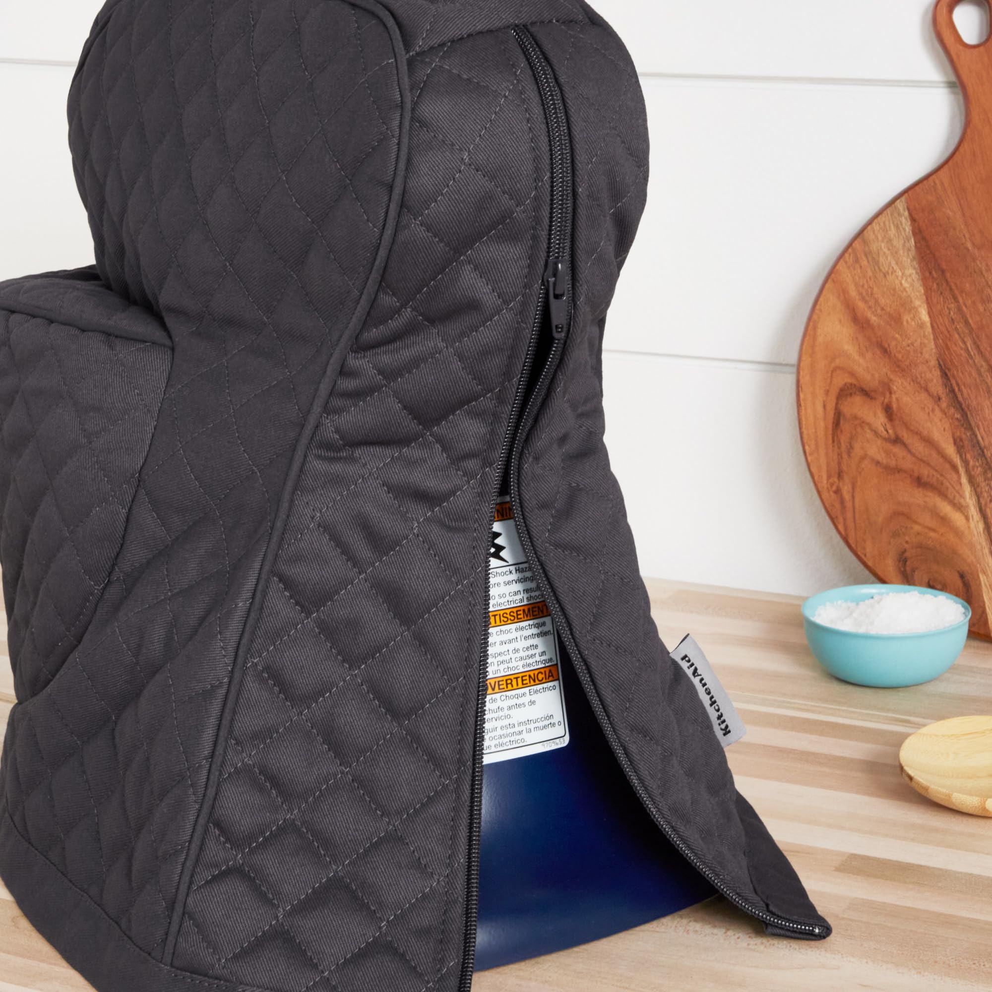 kitchenaid-fitted-tilt-head-stand-mixer-cover-with-storage-pocket-quilted-100-co image 5
