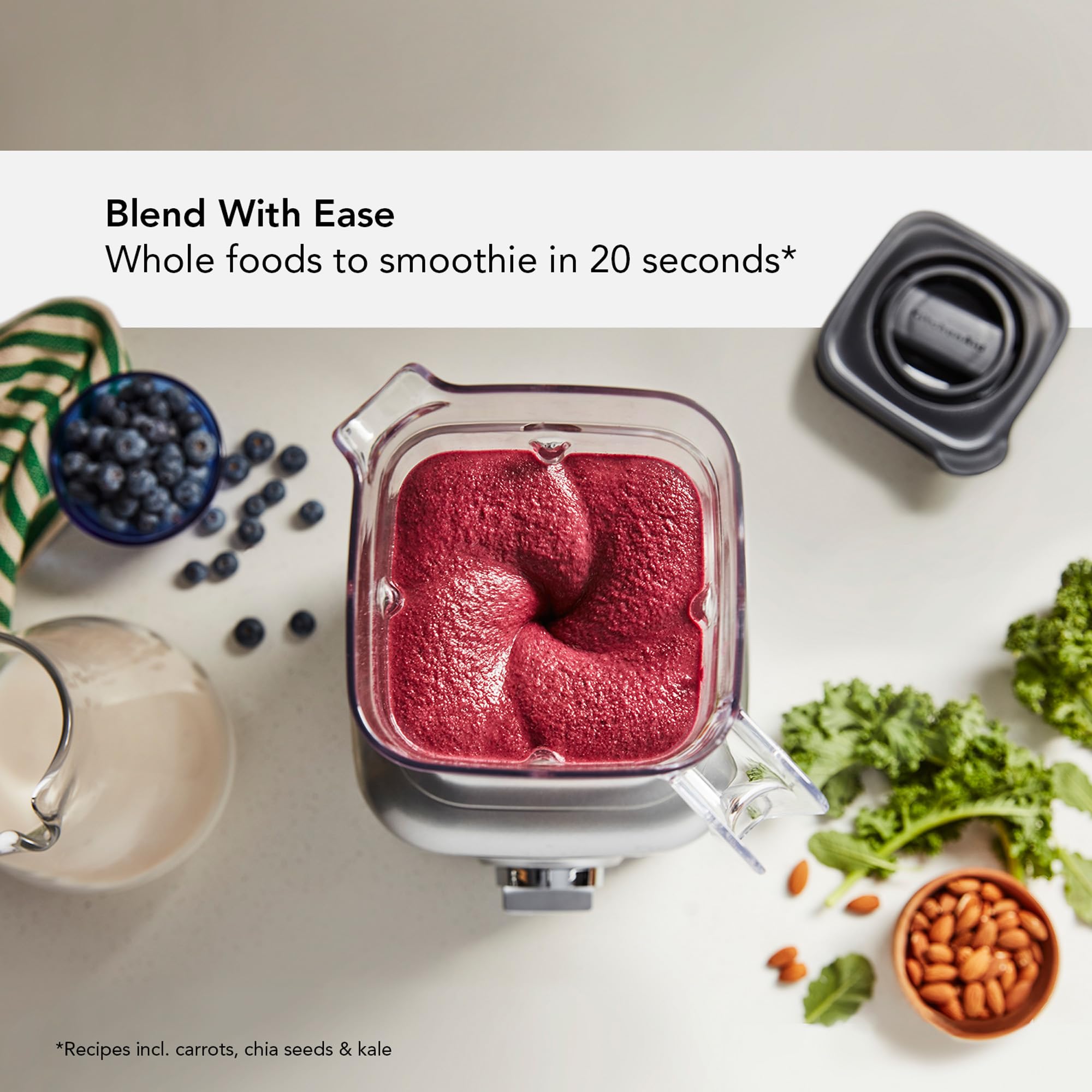 kitchenaid-k400-variable-speed-blender-with-tamper-ksb4028-milkshake image 2