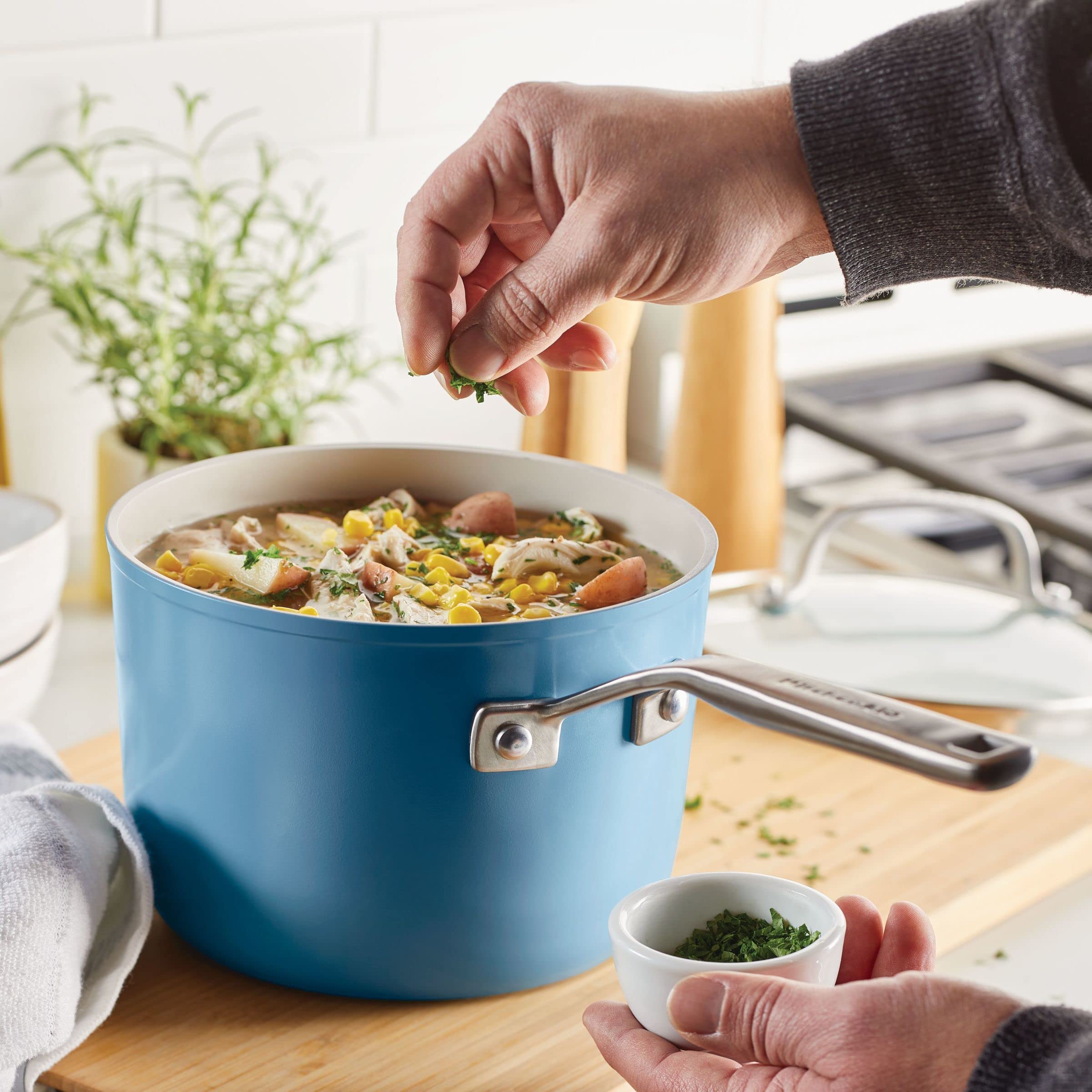 kitchenaid-hard-anodized-ceramic-nonstick-cookware-set-10-piece-blue-velvet image 8