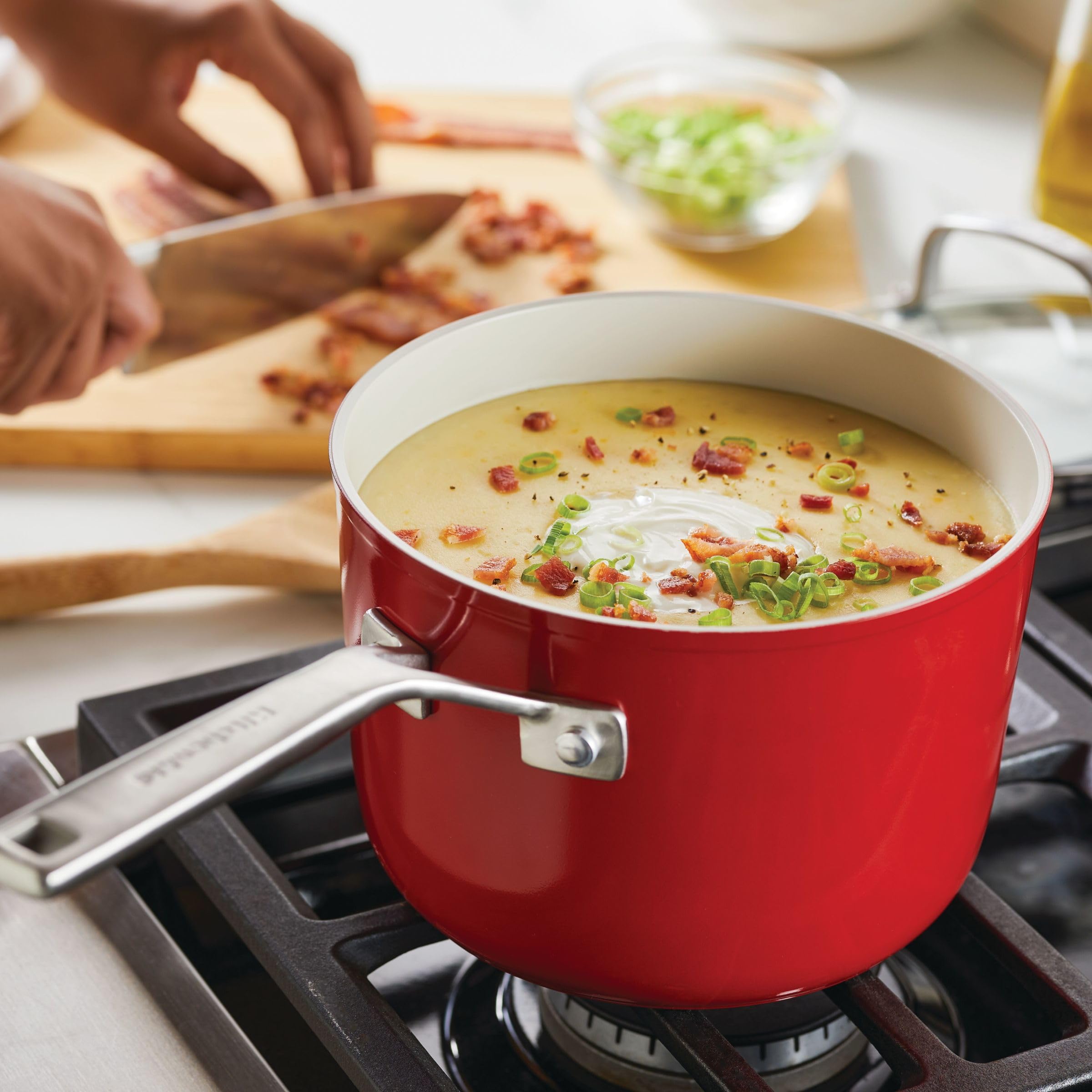 kitchenaid-hard-anodized-ceramic-nonstick-sauce-pan-with-lid-3-quart-empire-red image 6