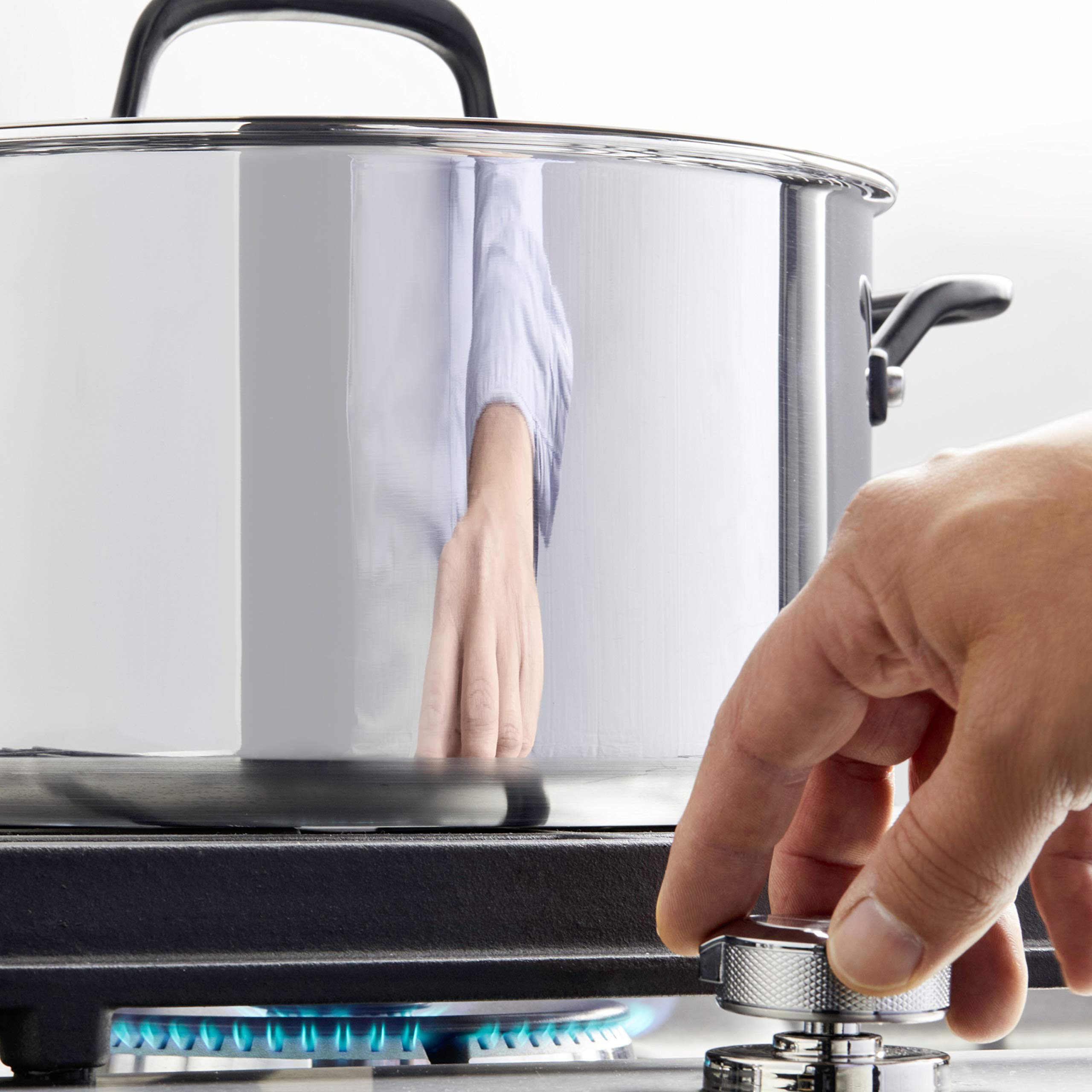 kitchenaid-5-ply-clad-polished-stainless-steel-stock-pot-stockpot-with-lid-8-qua image 8