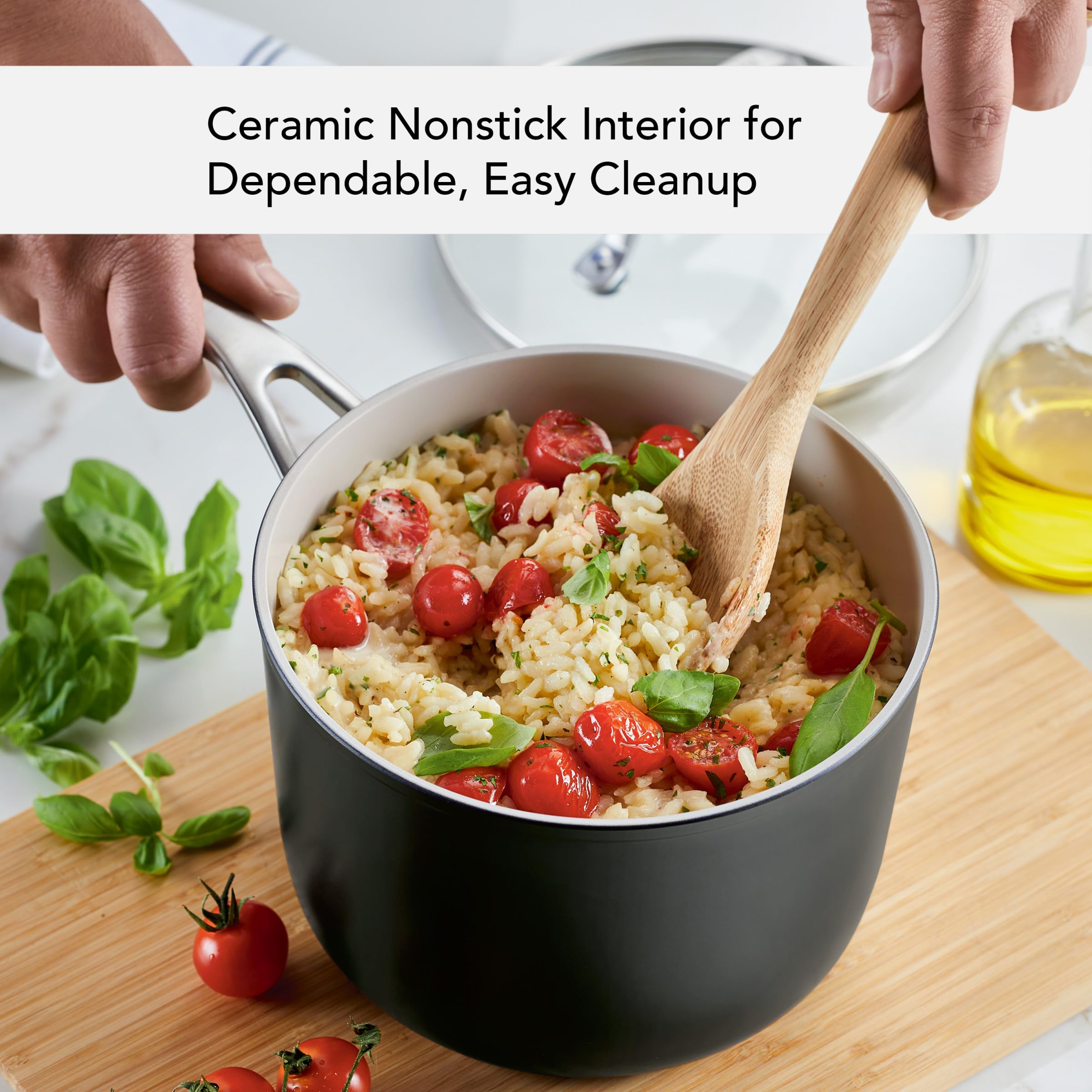 kitchenaid-hard-anodized-ceramic-nonstick-sauce-pan-with-lid-3-quart-matte-black image 3