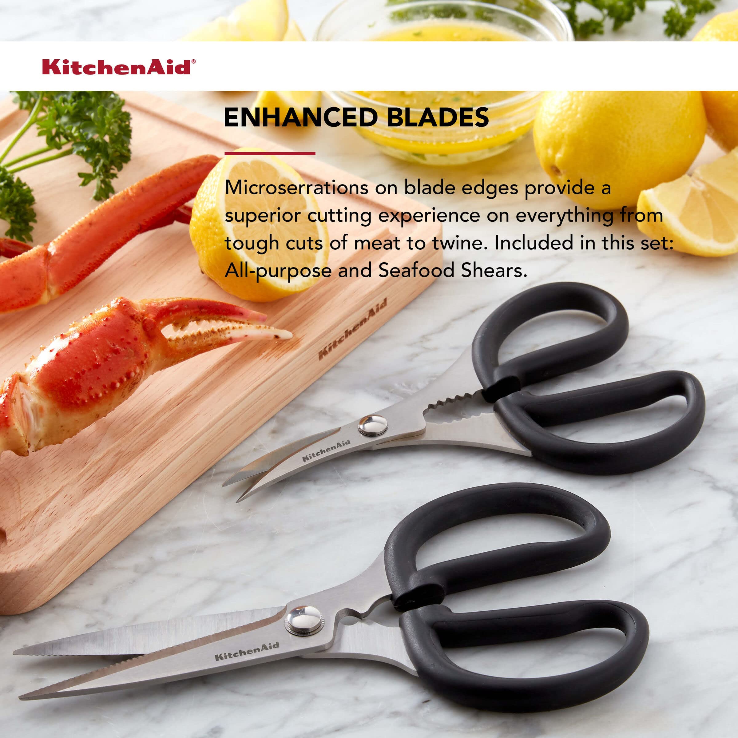 kitchenaid-stainless-steel-set-of-2-all-purpose-and-seafood-shears-with-soft-tou image 6