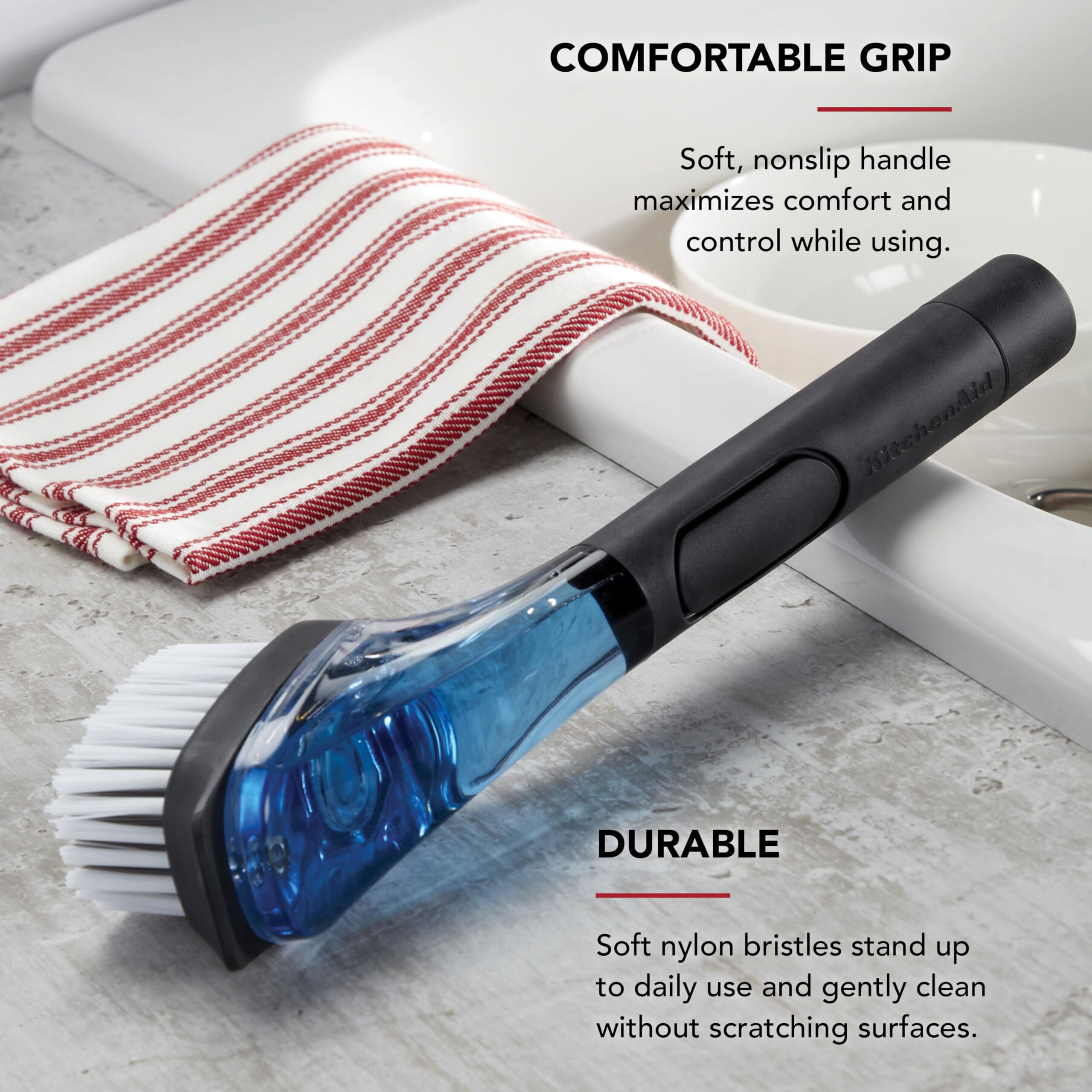 kitchenaid-soap-dispensing-sink-brush-with-nylon-bristles-black image 4