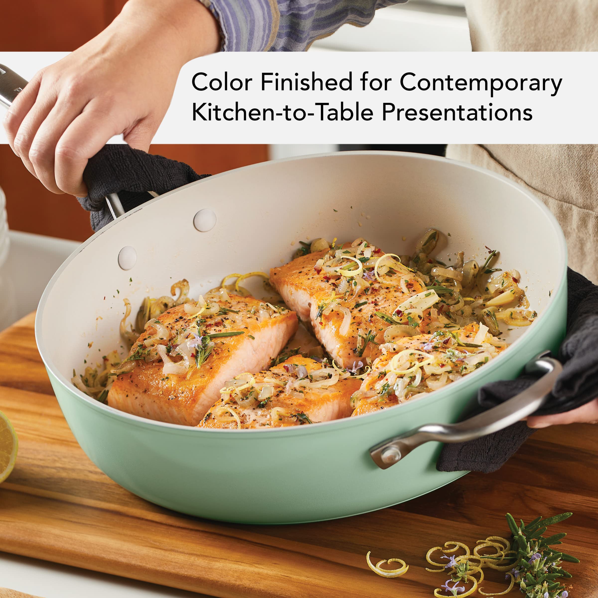 kitchenaid-hard-anodized-ceramic-nonstick-saut-pan-with-lid-5-quart-pistachio image 3