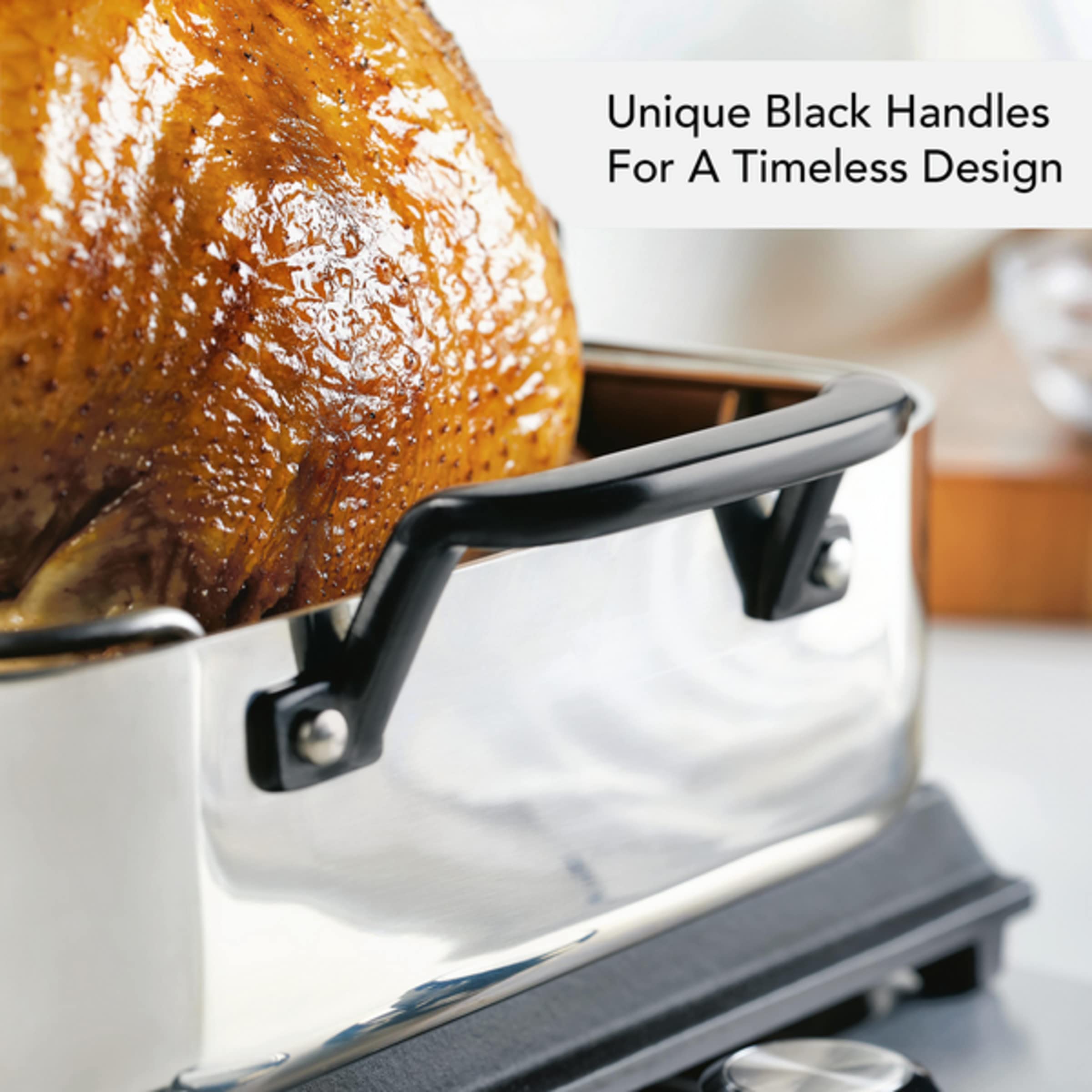 kitchenaid-5-ply-clad-stainless-steel-roaster-with-removable-rack-15-x-11-5-poli image 3