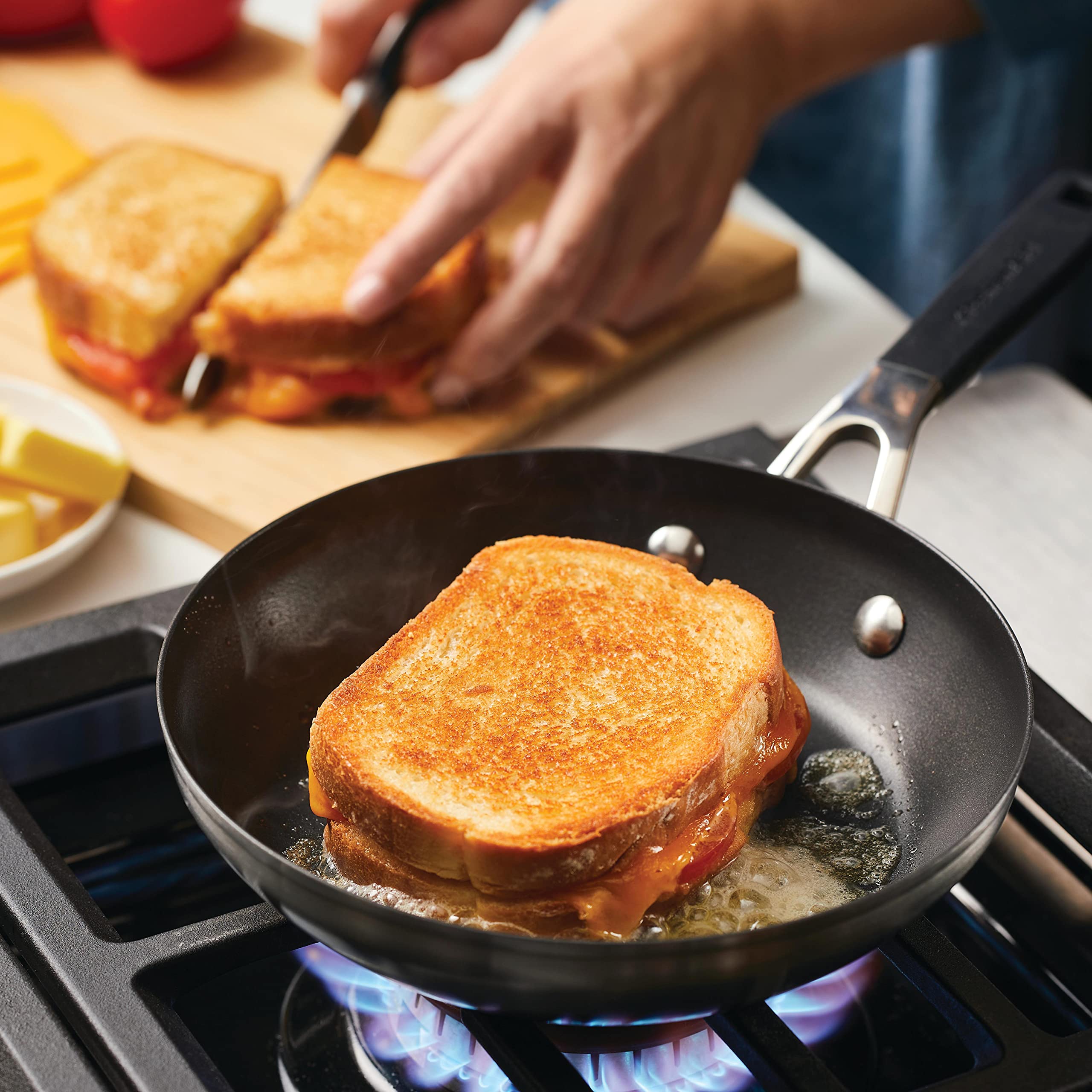 kitchenaid-71019-stainless-steel-nonstick-frying-pan-skillet-8-inch-brushed-stai image 6