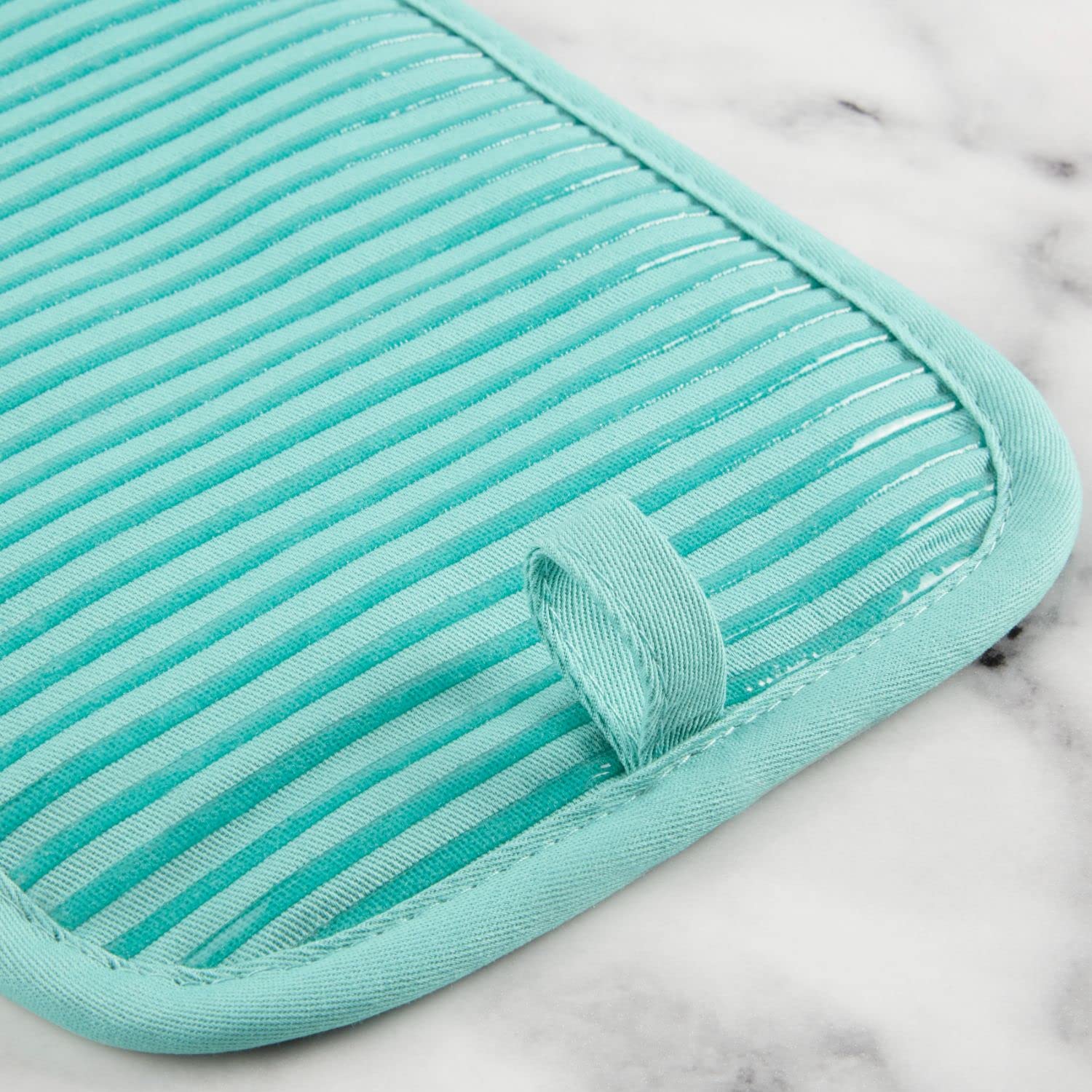kitchenaid-quilted-cotton-terry-cloth-4-piece-kitchen-set-aqua-sky image 6