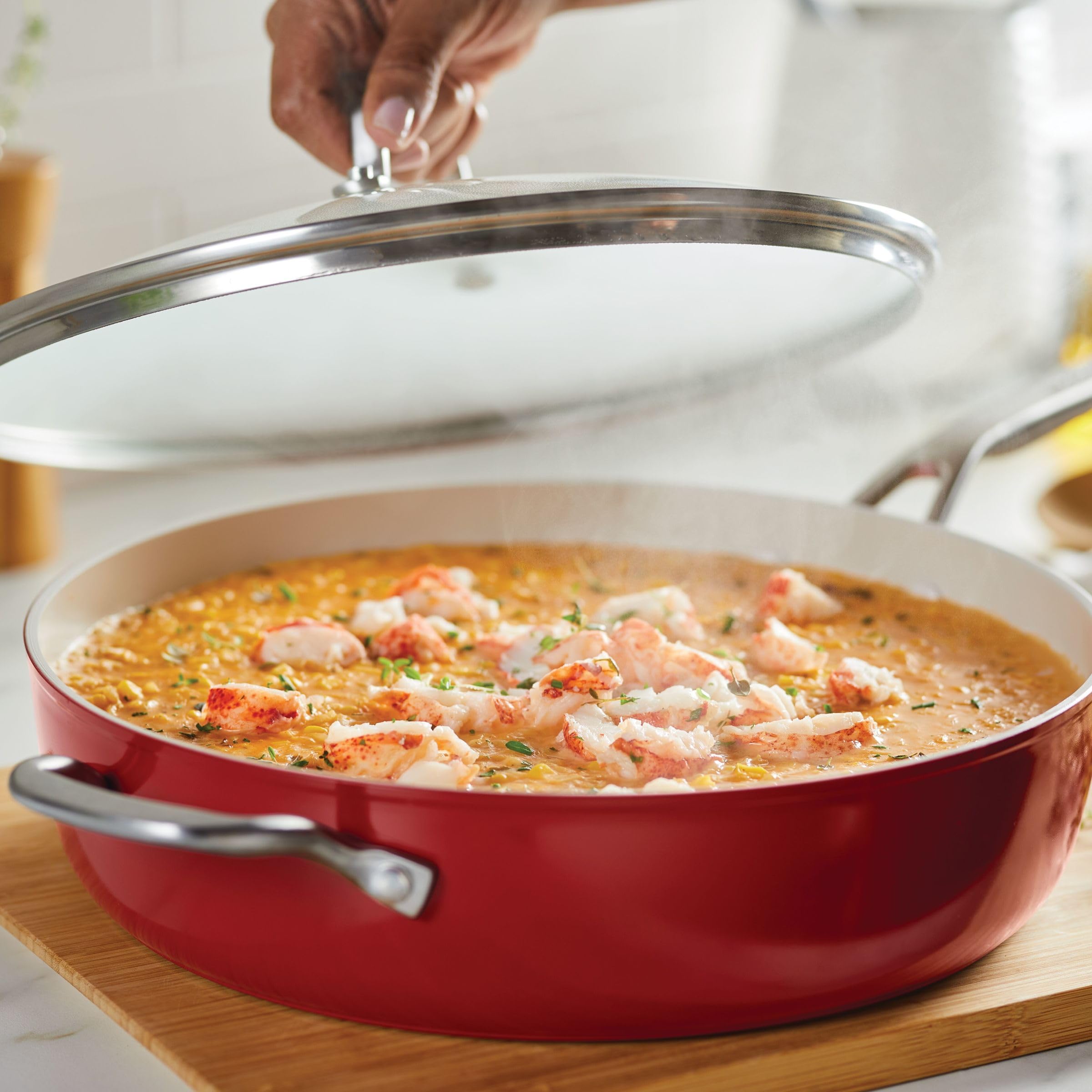 kitchenaid-hard-anodized-ceramic-saut-pan-with-lid-5-quart-empire-red image 6
