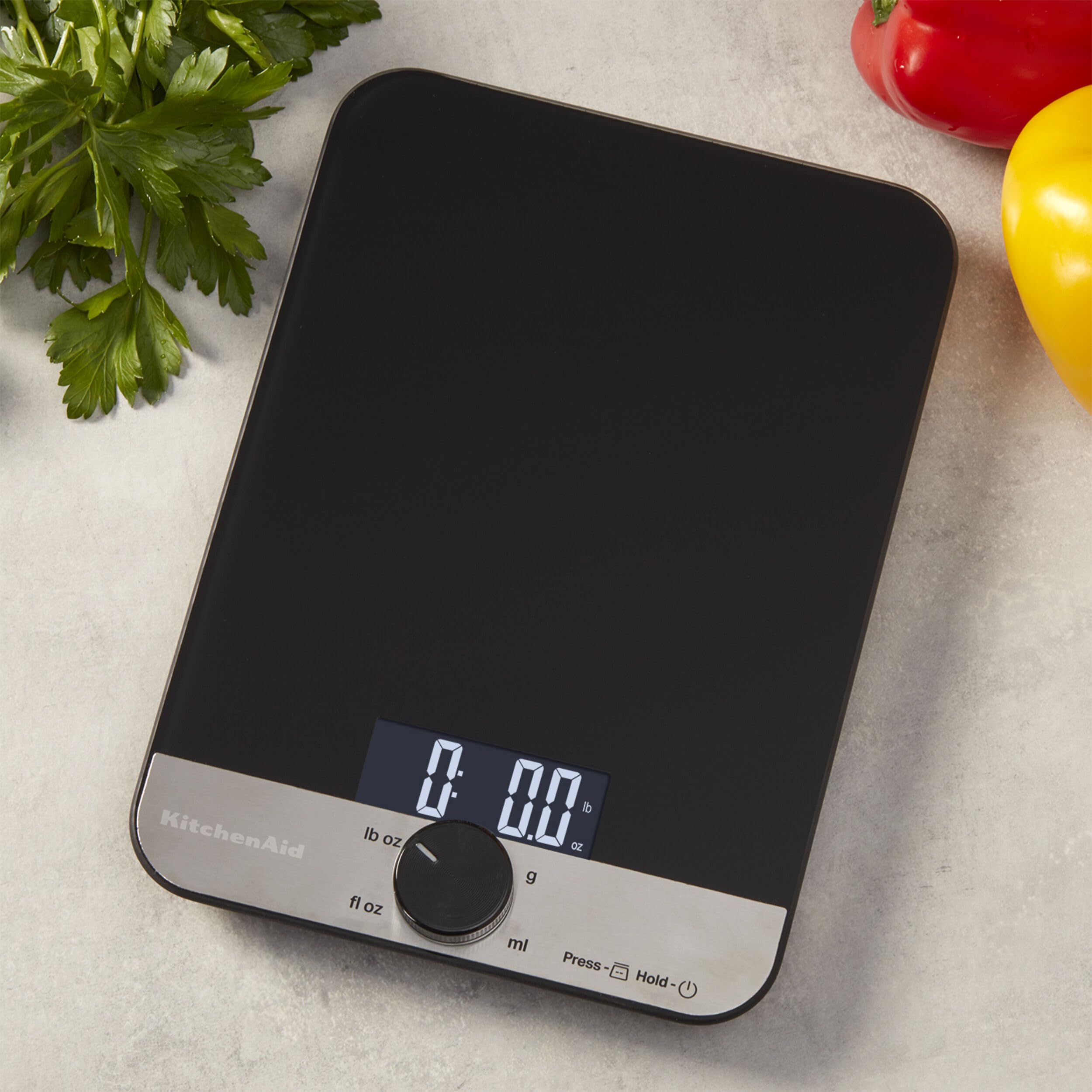 kitchenaid-kq908-11-pound-glass-surface-digital-kitchen-scale-black image 2