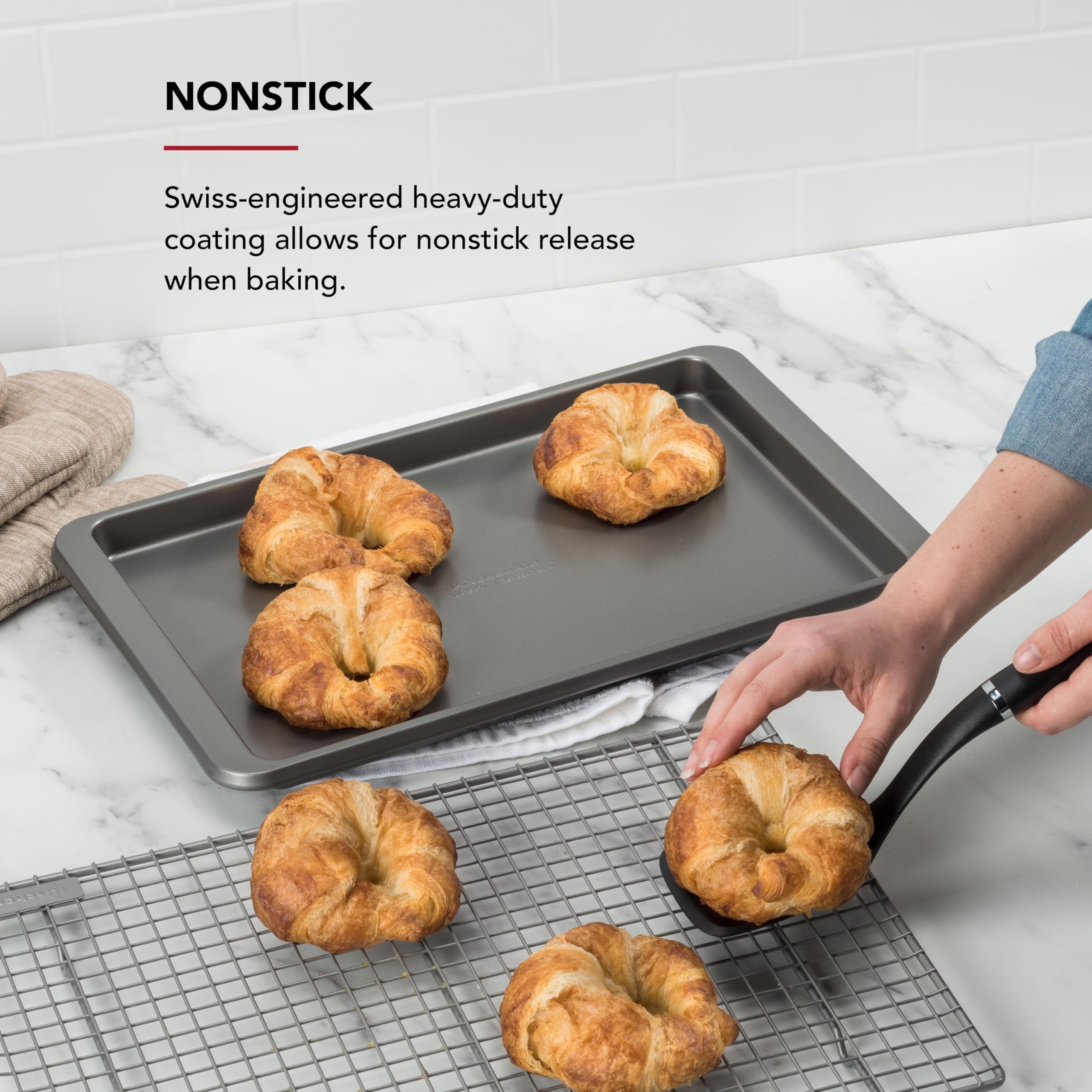 kitchenaid-premium-aluminized-steel-baking-sheet-nonstick-10x15-inch-contour-sil image 3