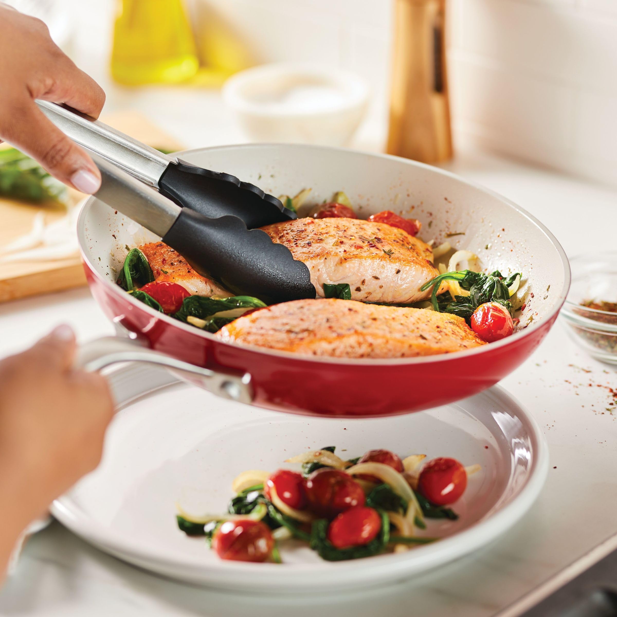 kitchenaid-hard-anodized-ceramic-nonstick-frying-pan-skillet-10-inch-empire-red image 7