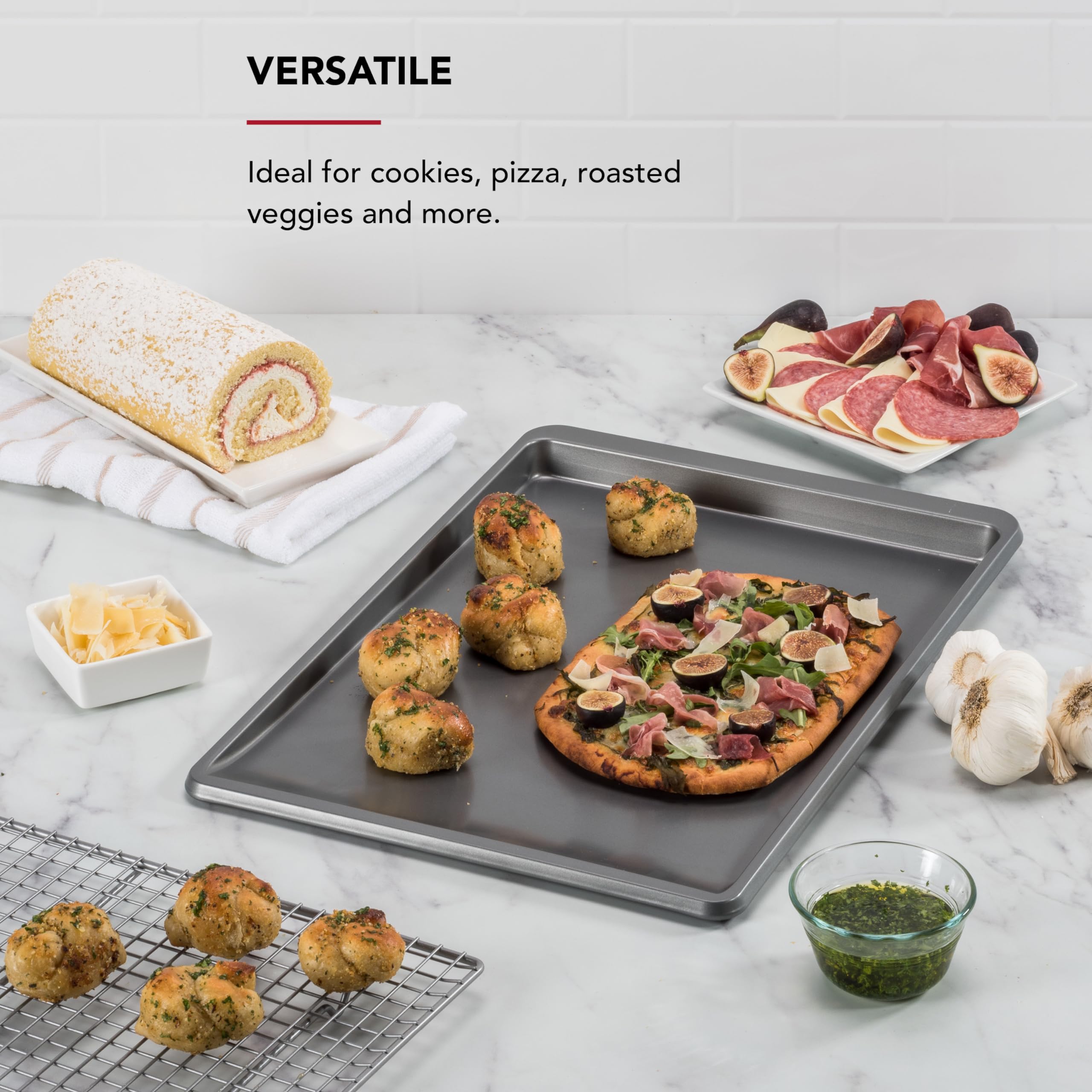 kitchenaid-13x18-nonstick-aluminized-steel-cookie-slider-contour-silver image 4
