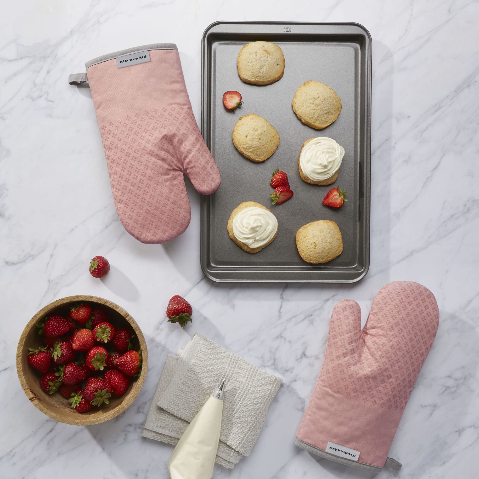 kitchenaid-asteroid-oven-mitt-set-dried-rose-7-x12-5-2-piece-heat-resistant-cott image 2