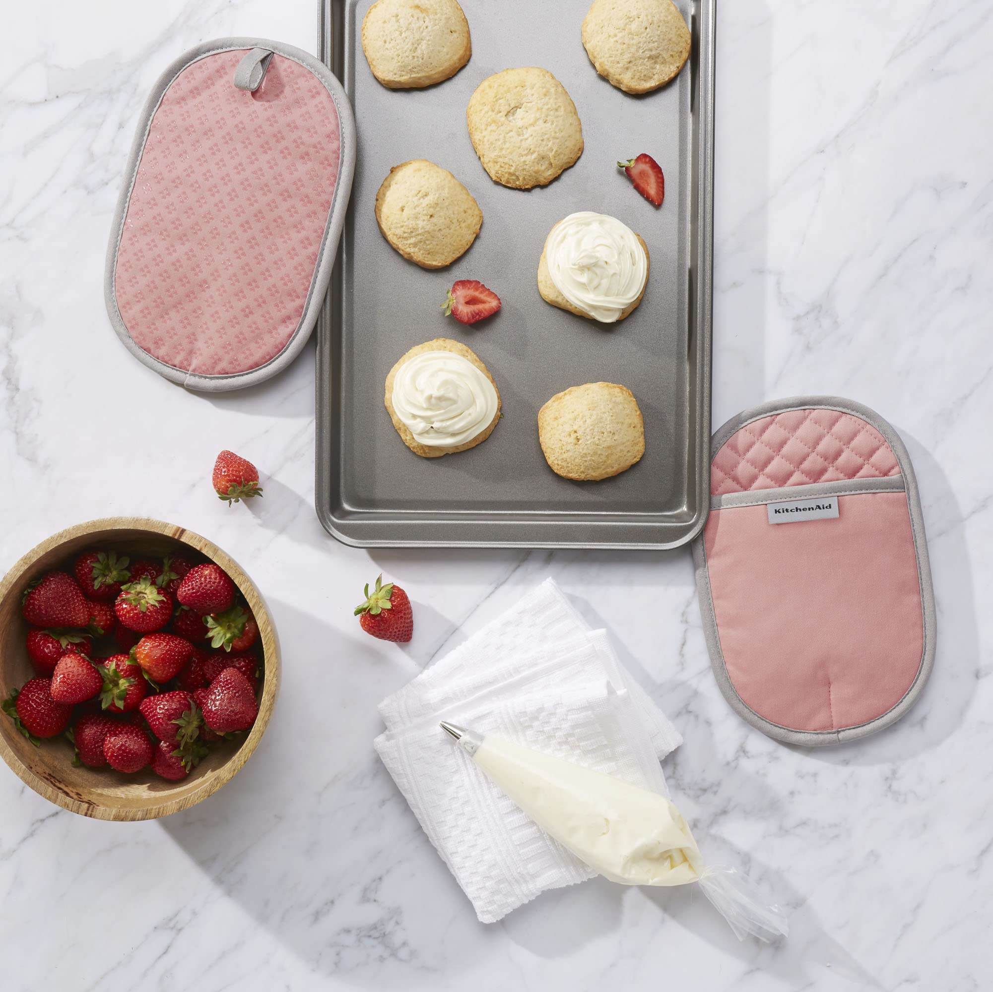 kitchenaid-asteroid-pot-holder-2-pack-dried-rose-heat-resistant-cotton-with-sili image 2