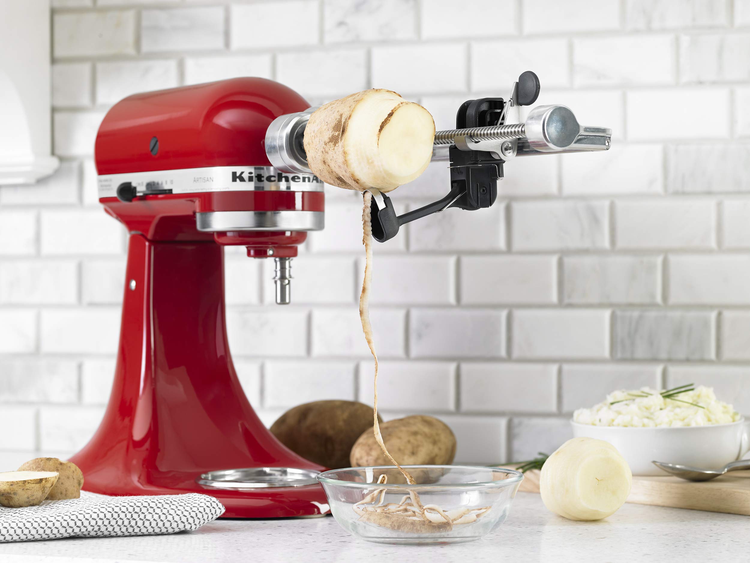 kitchenaid-ksm2apcq-spiralizer-plus-with-peel-core-and-slice-7-blades-fits-all-s image 5