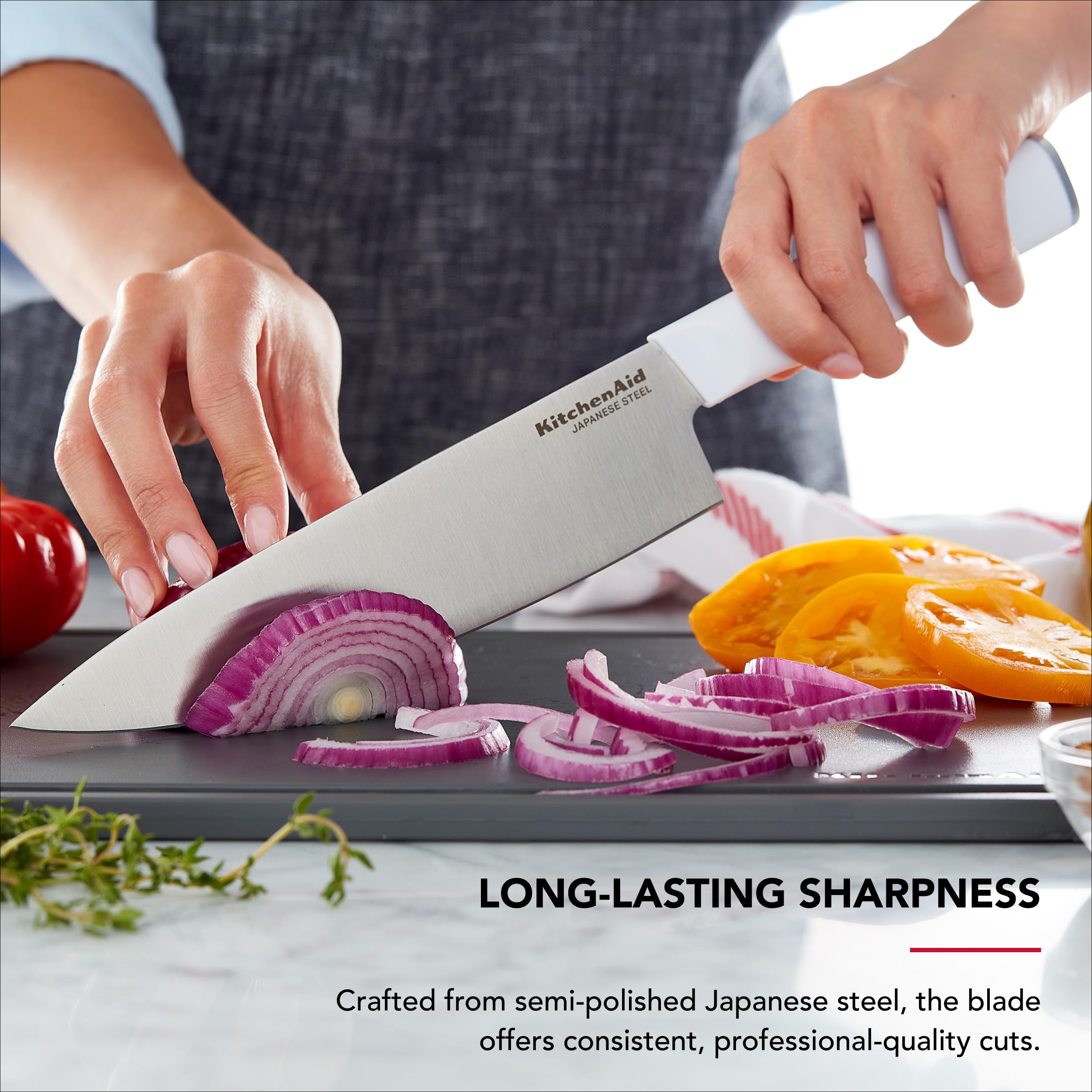 kitchenaid-classic-slim-knife-block-set-with-built-in-sharpener-14-piece-white image 3