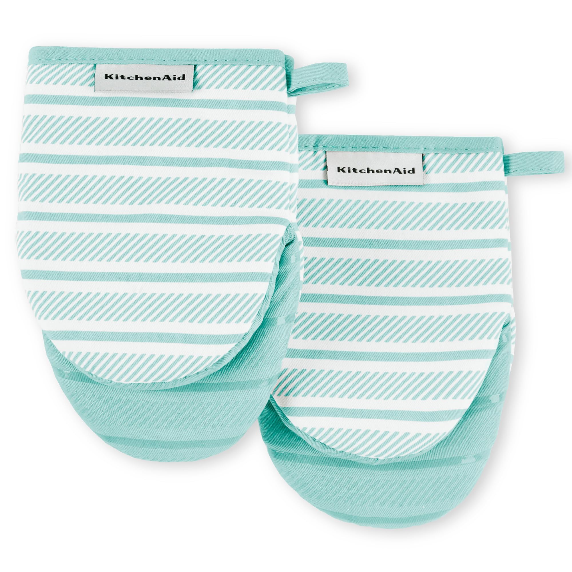 kitchenaid-albany-mini-oven-mitt-2-pack-set-mineral-water-5-5-x-8 image 1