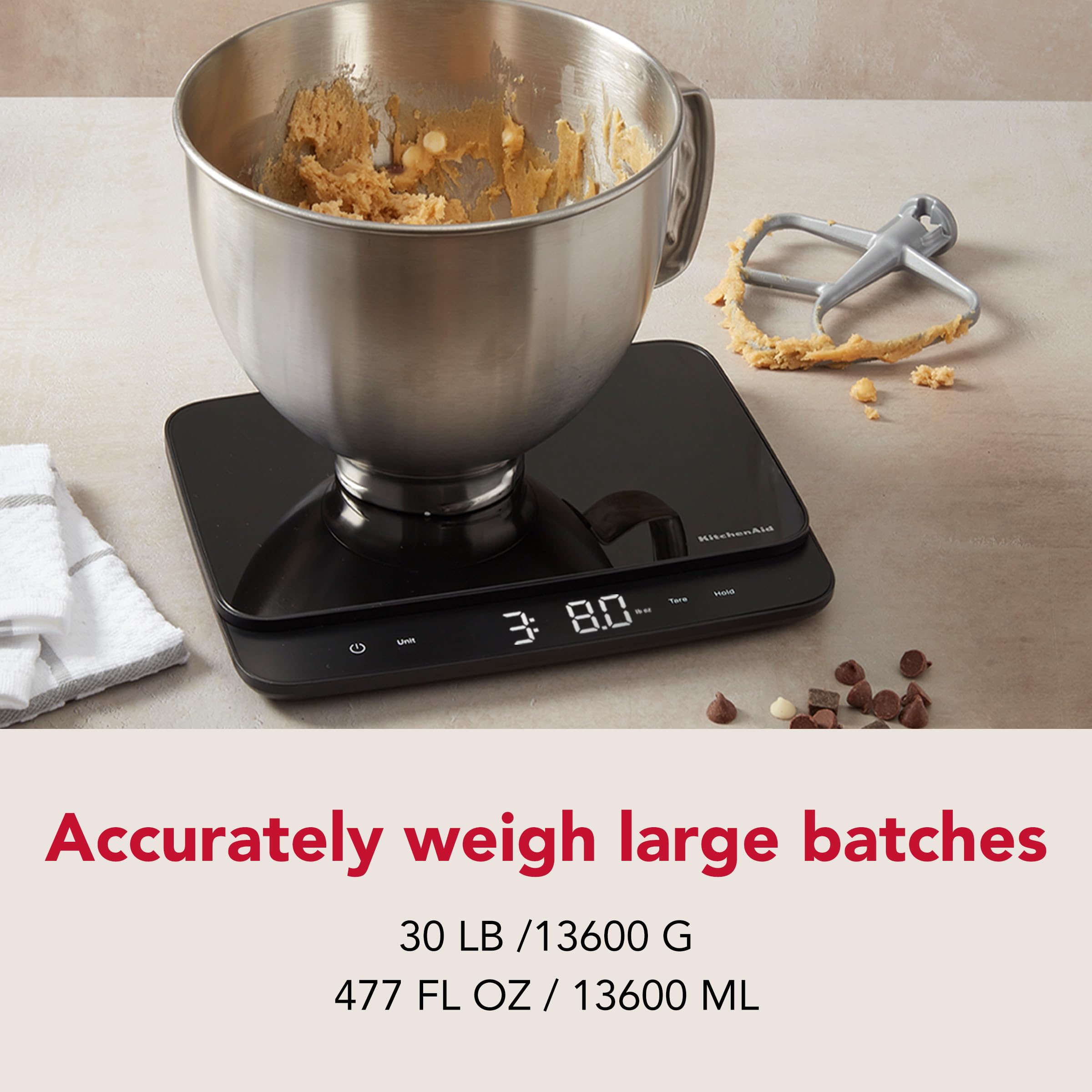 kitchenaid-kq917-high-capacity-glass-surface-digital-kitchen-and-food-scale-30-p image 2