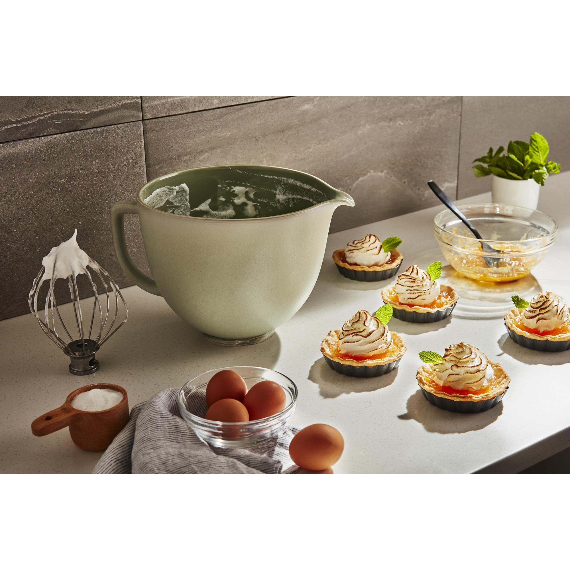 kitchenaid-5-quart-ceramic-bowl-for-tilt-head-stand-mixers-ksm2cb5psl-sage-leaf image 5