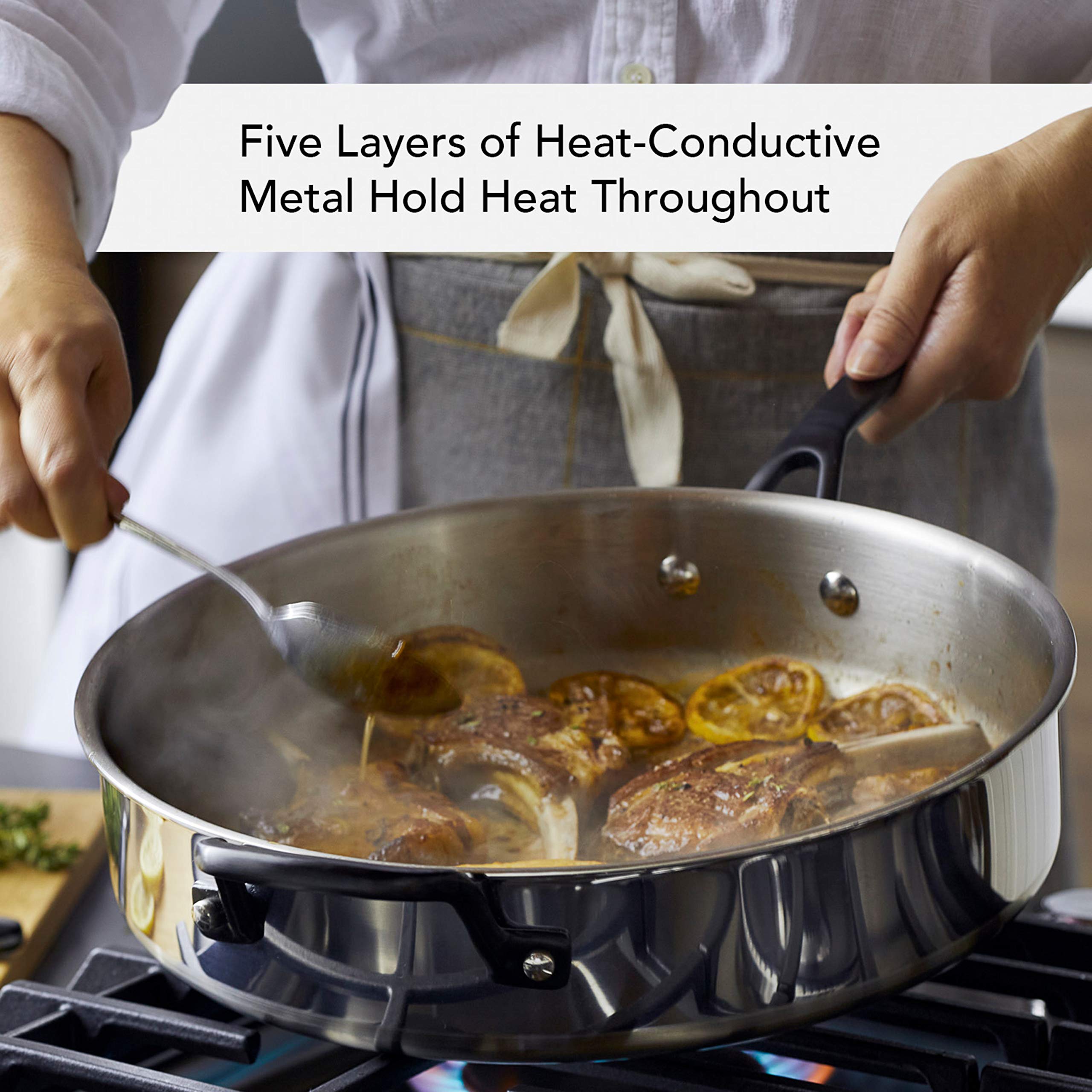 kitchenaid-10-piece-5-ply-clad-stainless-steel-cookware-set-with-induction-compa image 3