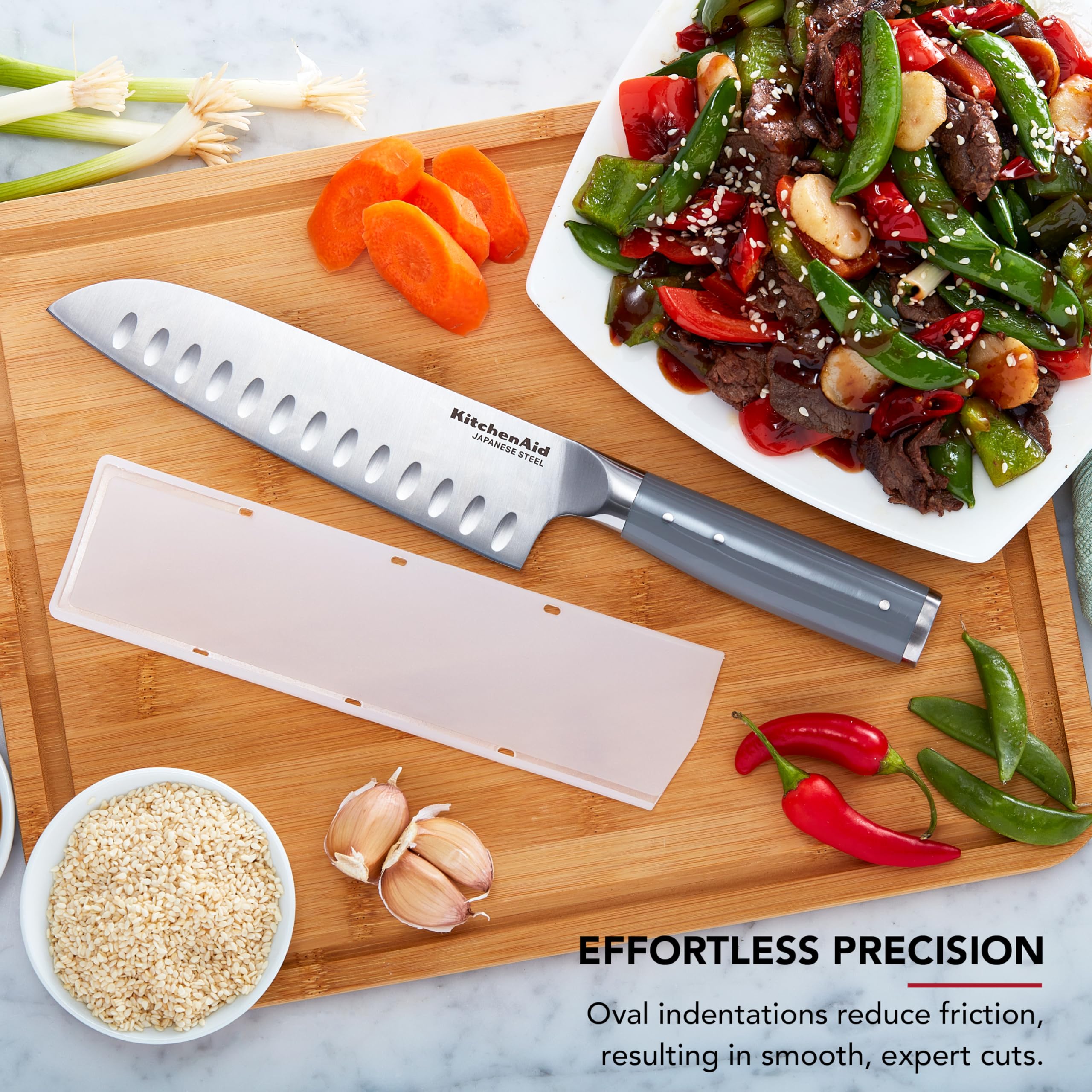 kitchenaid-gourmet-forged-santoku-knife-with-custom-fit-blade-cover-japanese-sta image 2