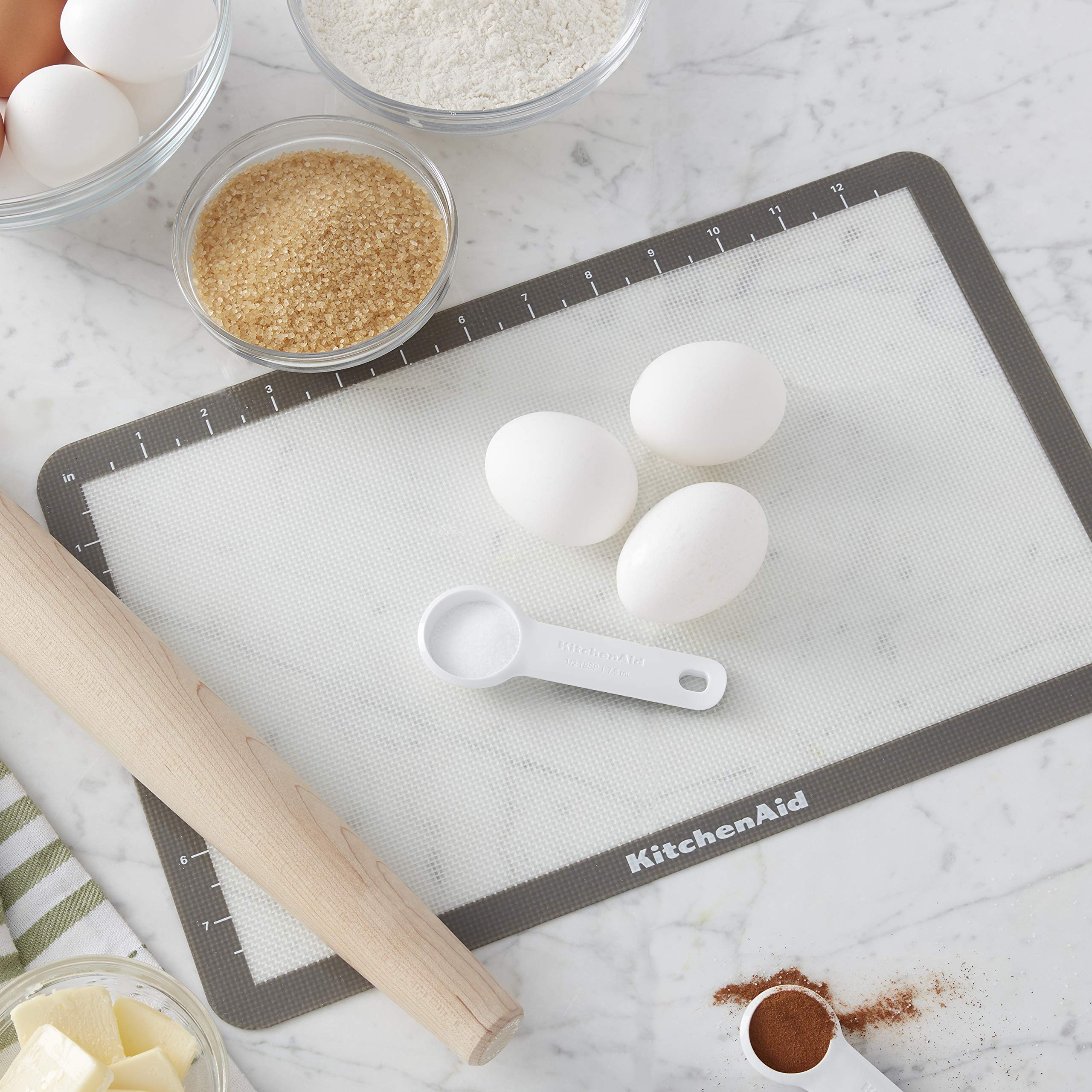 kitchenaid-silicone-medium-baking-mat-9x14-inch-gray-nonstick-heat-resistant-to- image 2