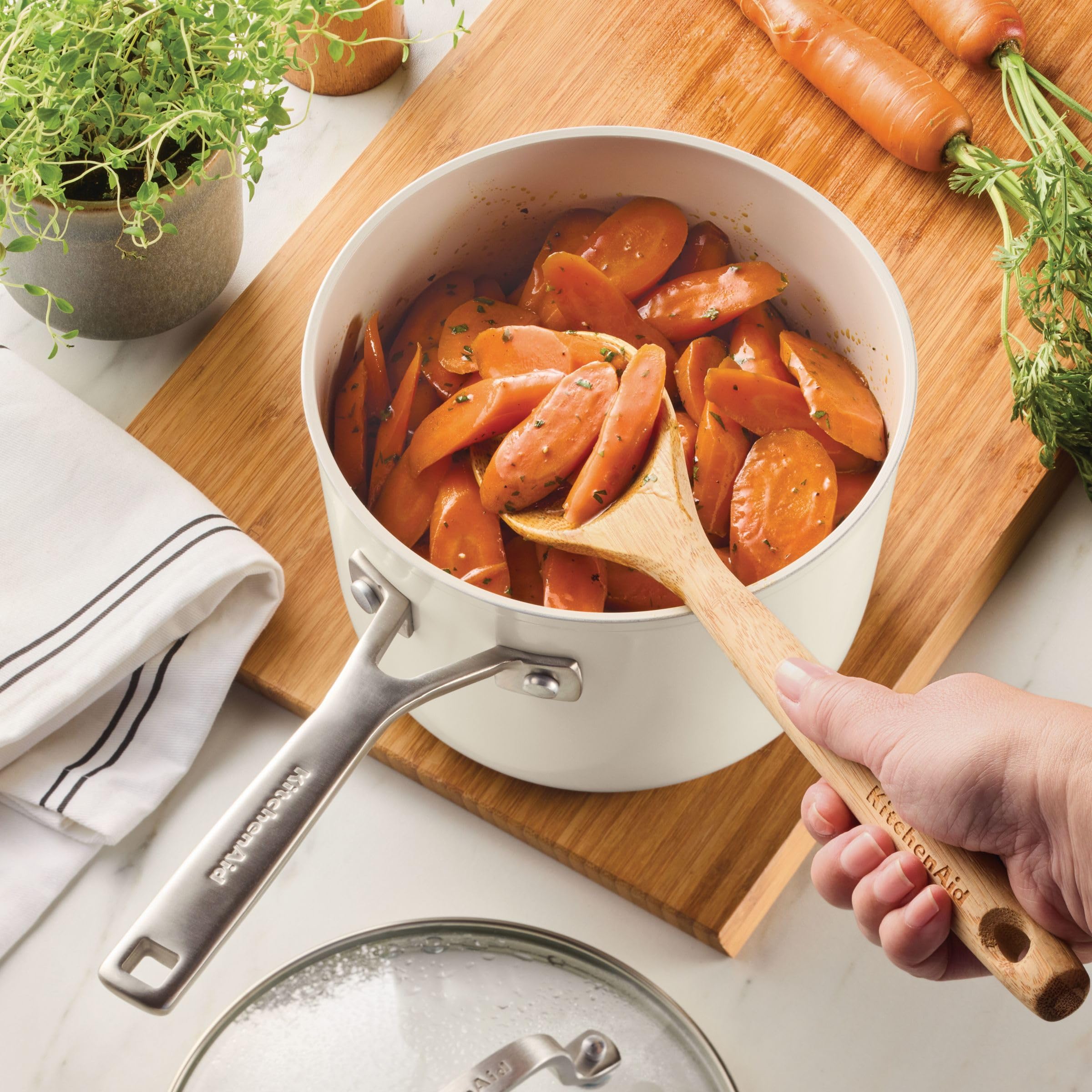 kitchenaid-hard-anodized-ceramic-nonstick-cookware-saucepan-with-lid-3-quart-por image 8