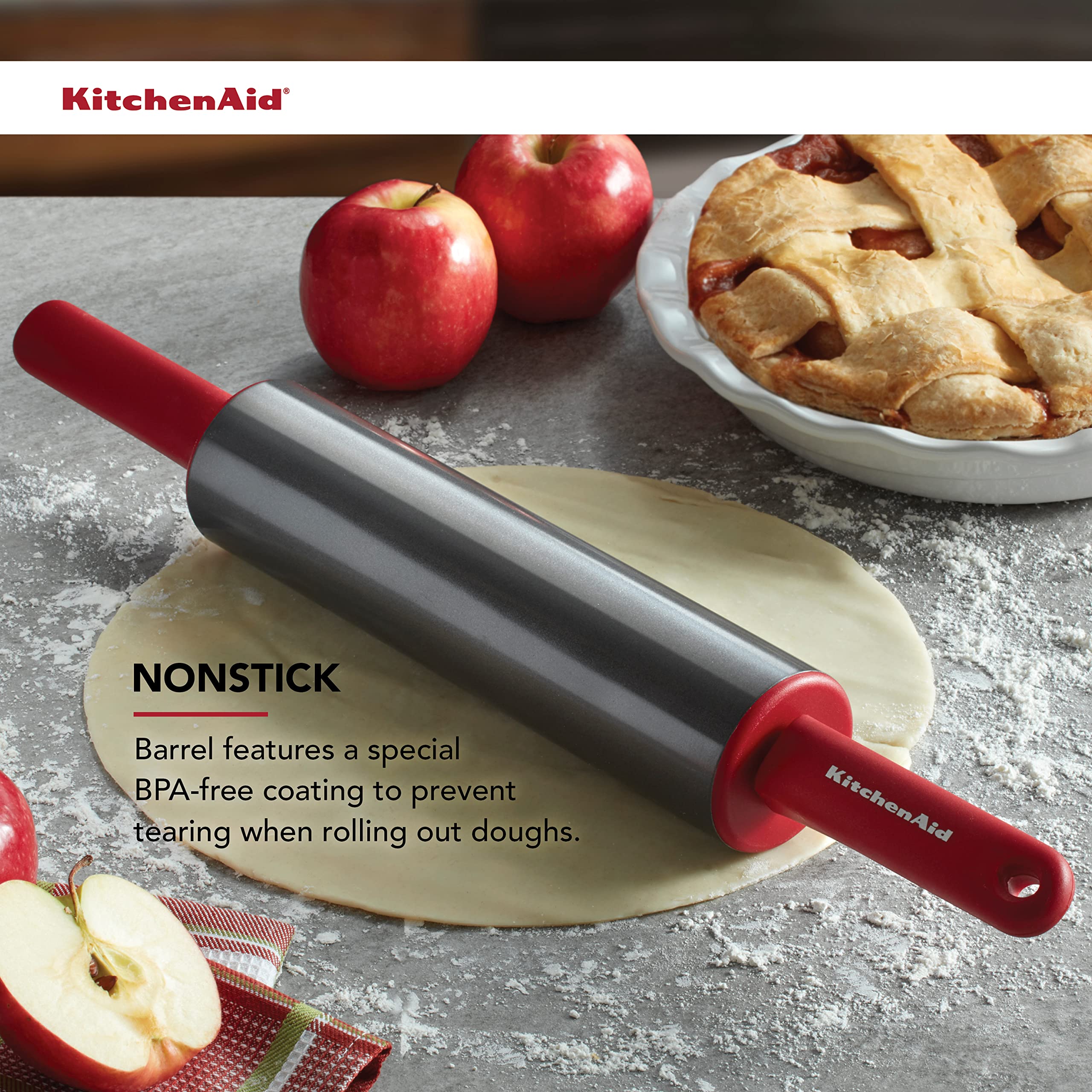 kitchenaid-gourmet-rolling-pin-22-inch-red image 3