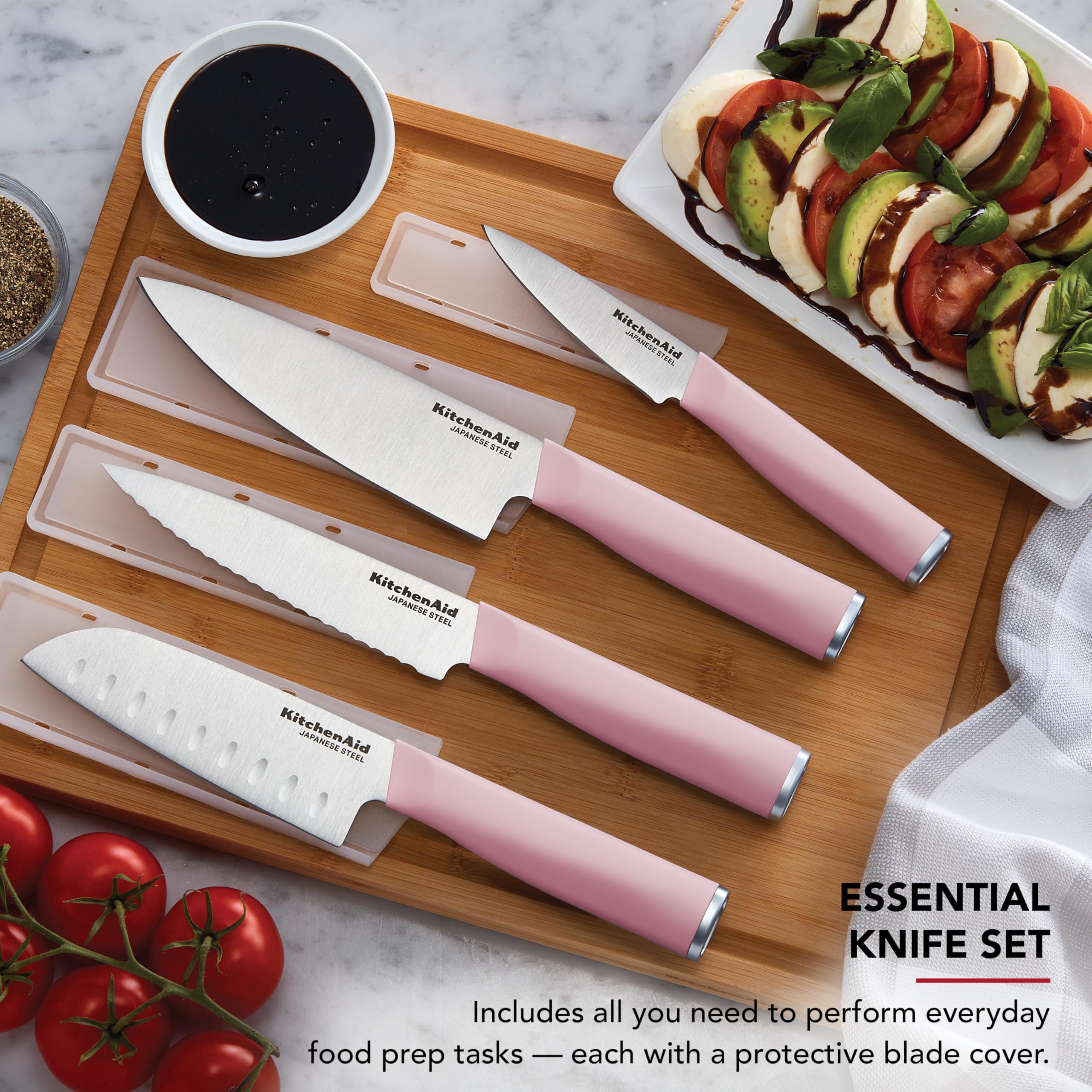 kitchenaid-4-piece-chef-knife-set-with-blade-covers-japanese-steel-dried-rose image 3