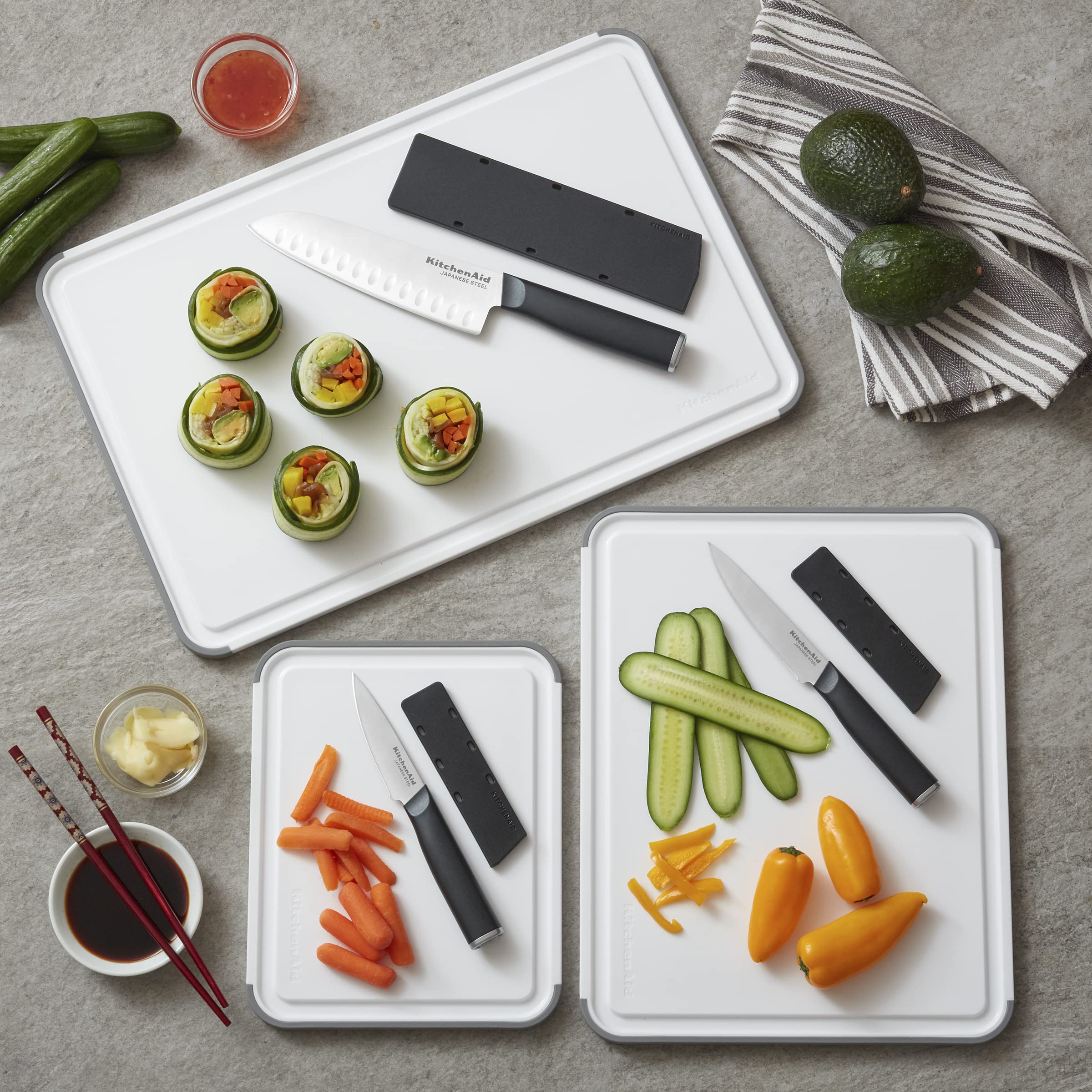 kitchenaid-classic-cutting-board-11x14-inch-white-and-gray image 6