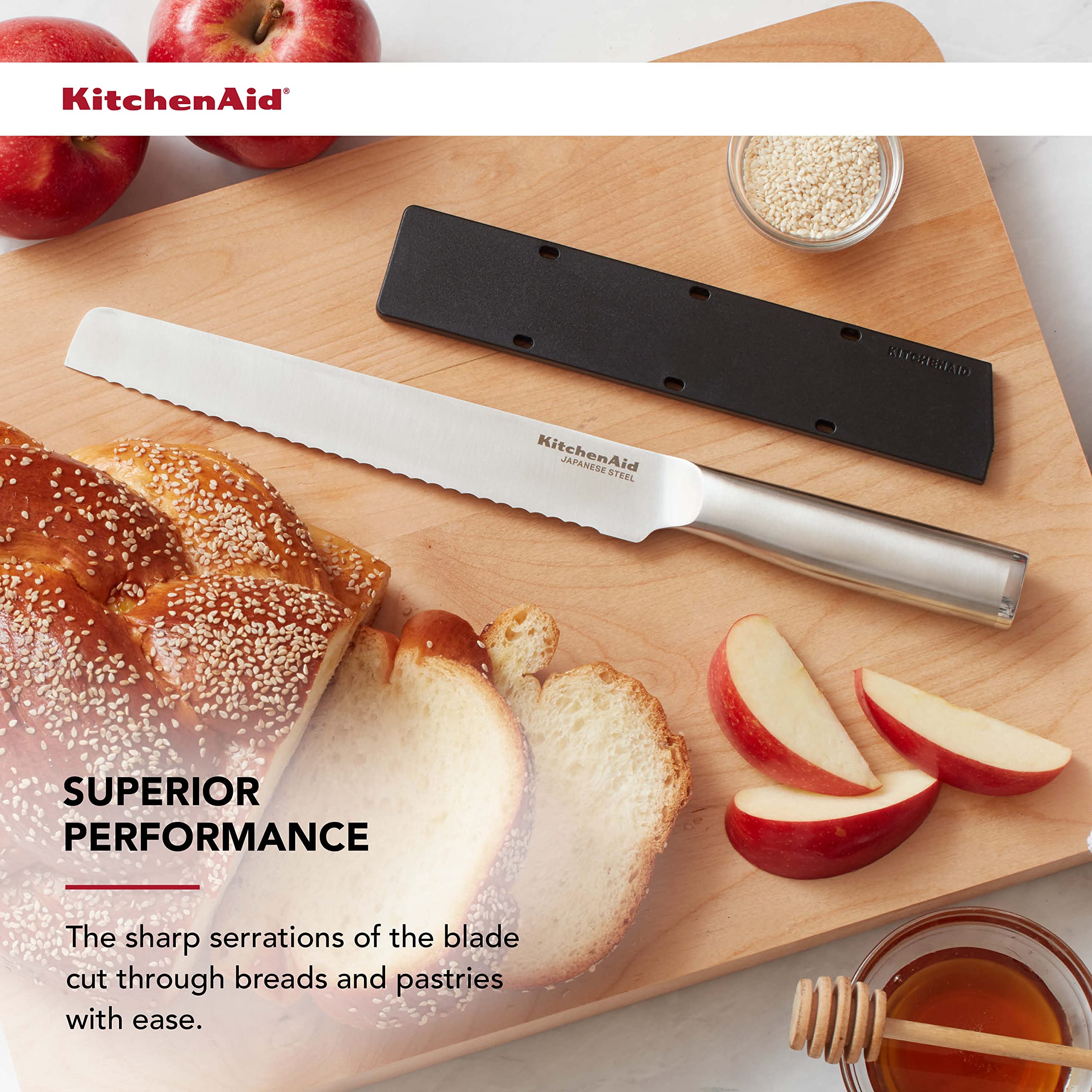 kitchenaid-gourmet-forged-triple-rivet-serrated-bread-knife-with-custom-fit-blad image 3