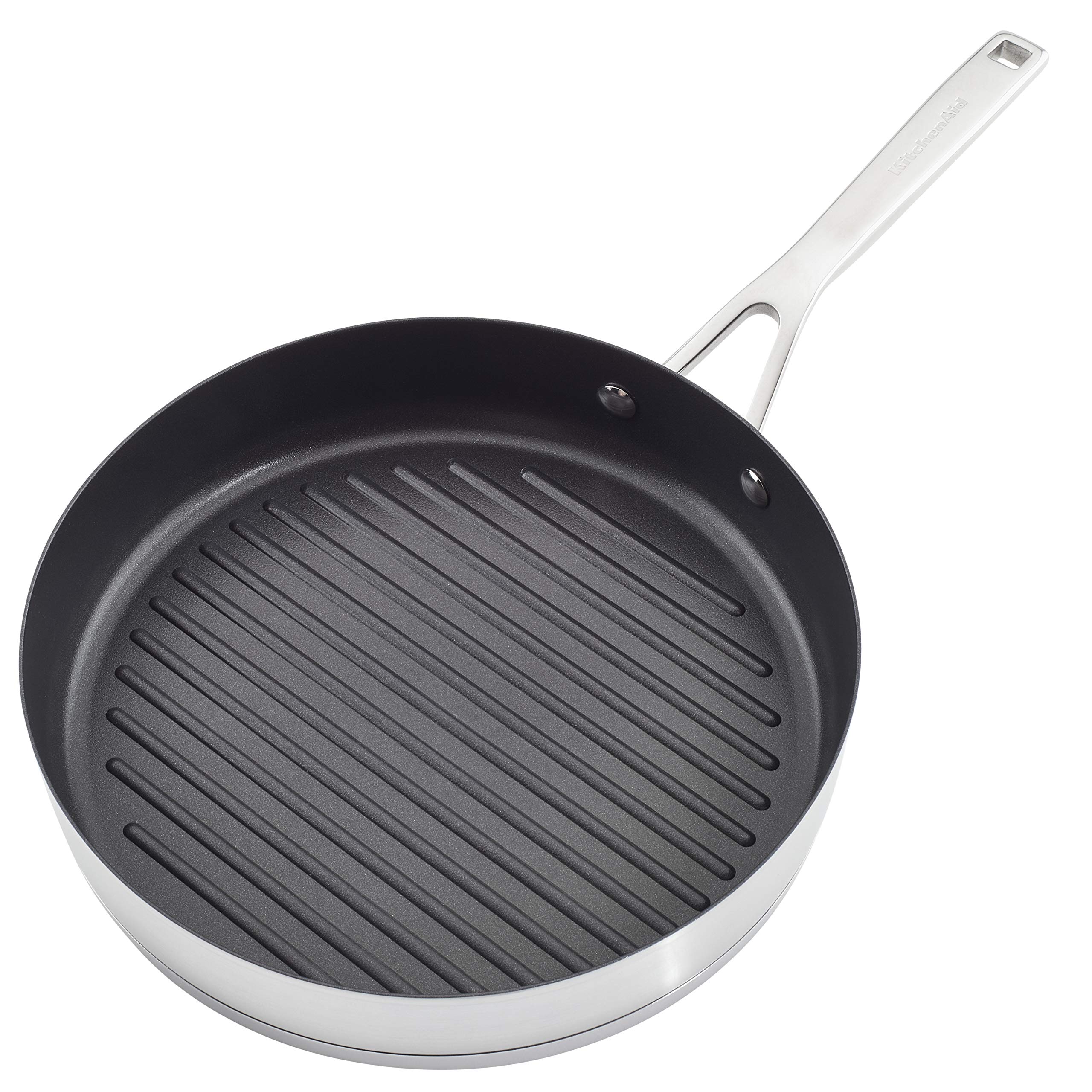 kitchenaid-10-25-inch-3-ply-nonstick-grill-pan-brushed-stainless-steel image 7