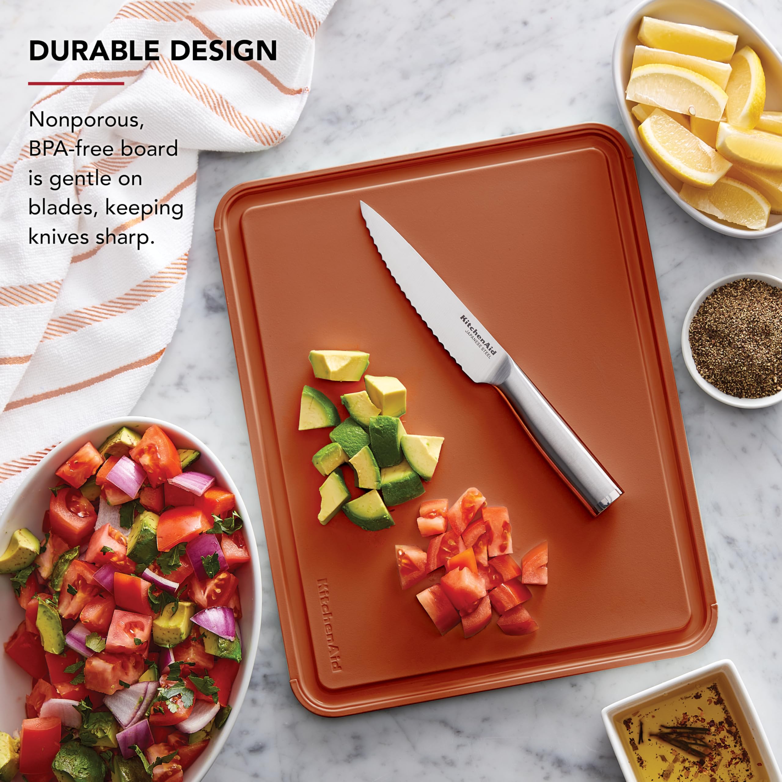 kitchenaid-classic-plastic-cutting-board-11x14-inch-with-perimeter-trench-and-no image 4