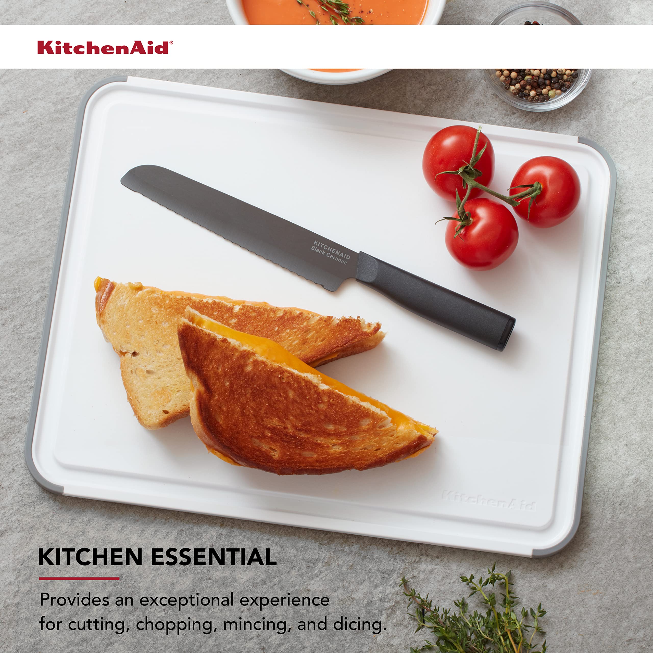 kitchenaid-classic-cutting-board-11x14-inch-white-and-gray image 2
