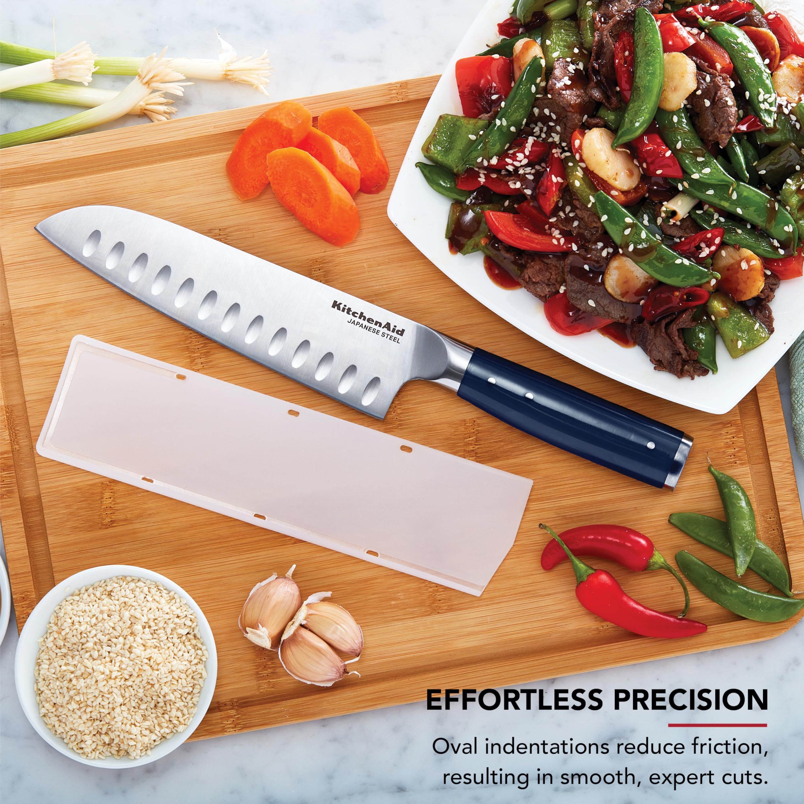 kitchenaid-gourmet-forged-santoku-knife-7-with-custom-fit-cover-japanese-steel-i image 2