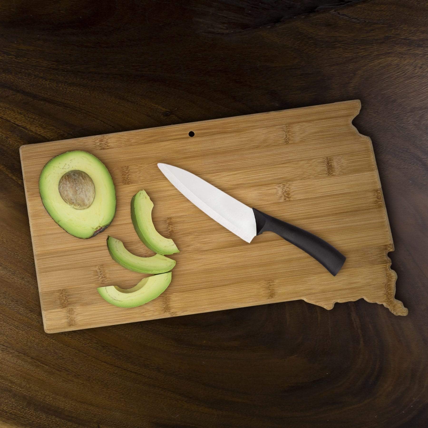 totally-bamboo-south-dakota-state-shaped-bamboo-serving-and-cutting-board image 2